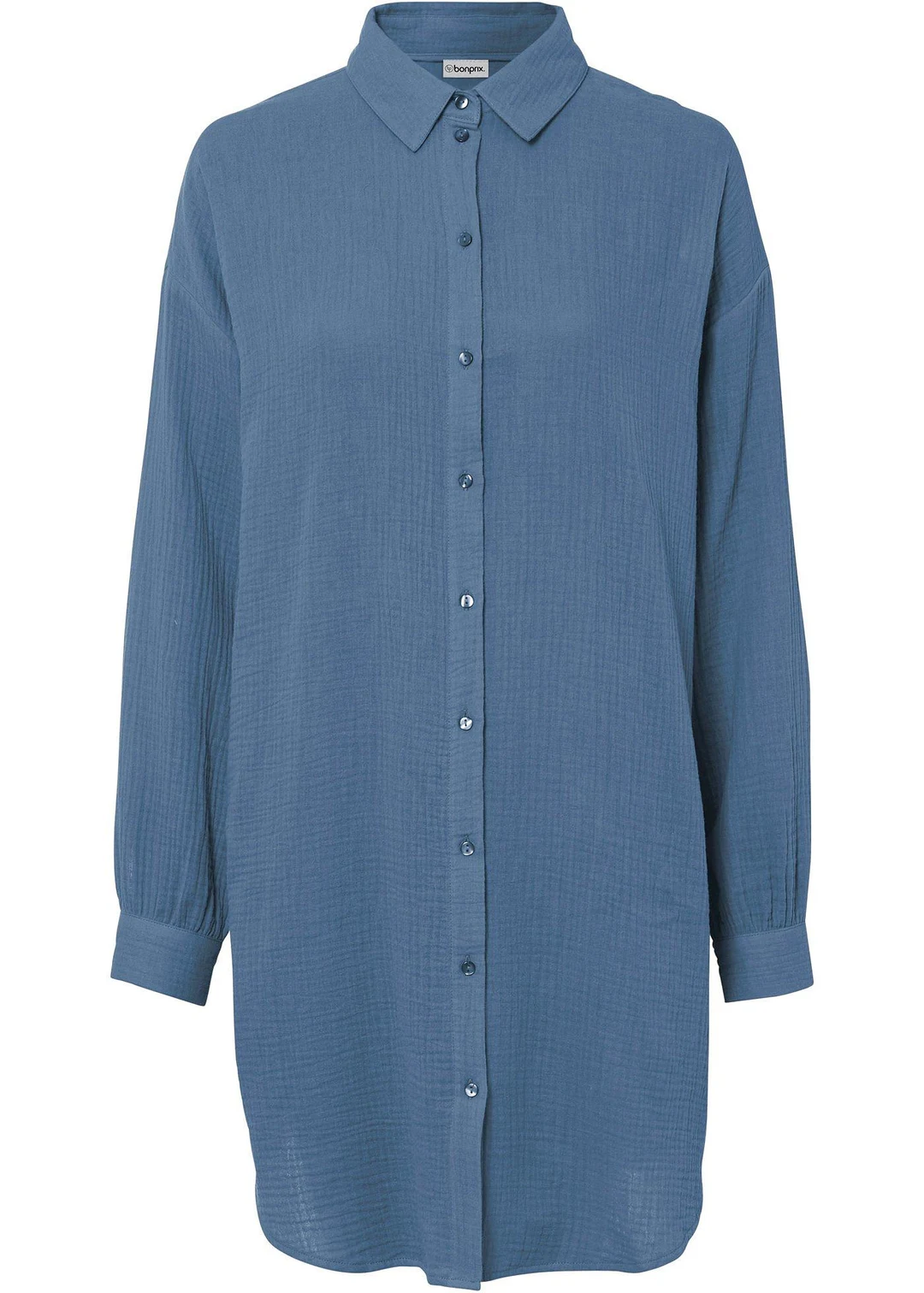 Chemisier long oversize en gaze de coton