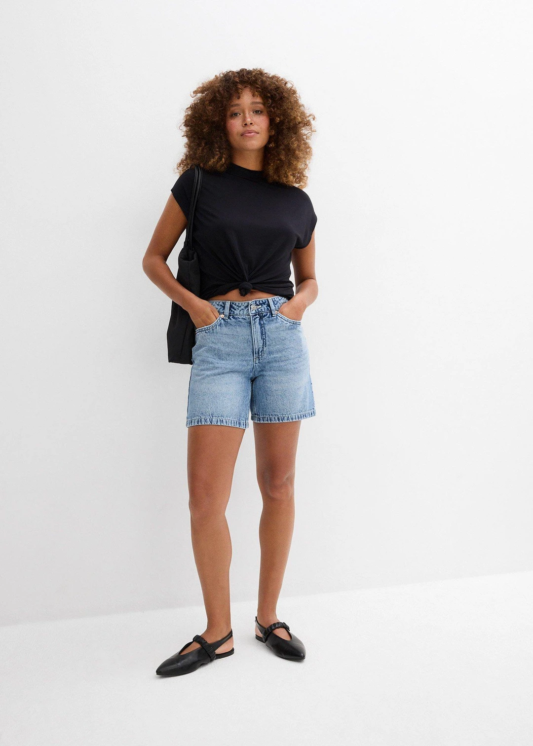 Short en jean, taille mi-haute - 2