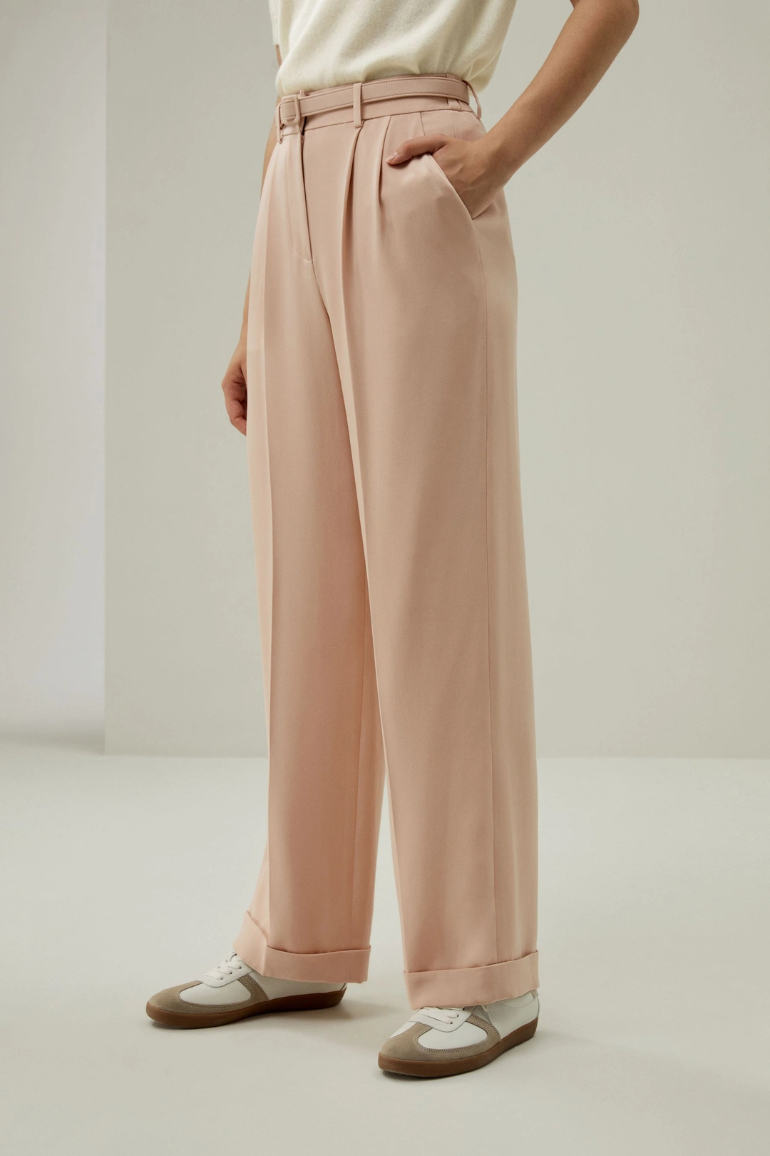 LILYSILK Pantalon En Soie Femme S'Accorde Avec N'Importe Quelle Tenue Pure Soie Texture Luxueuse Mettent En Valeur Votre Taille Rose Acajou 44