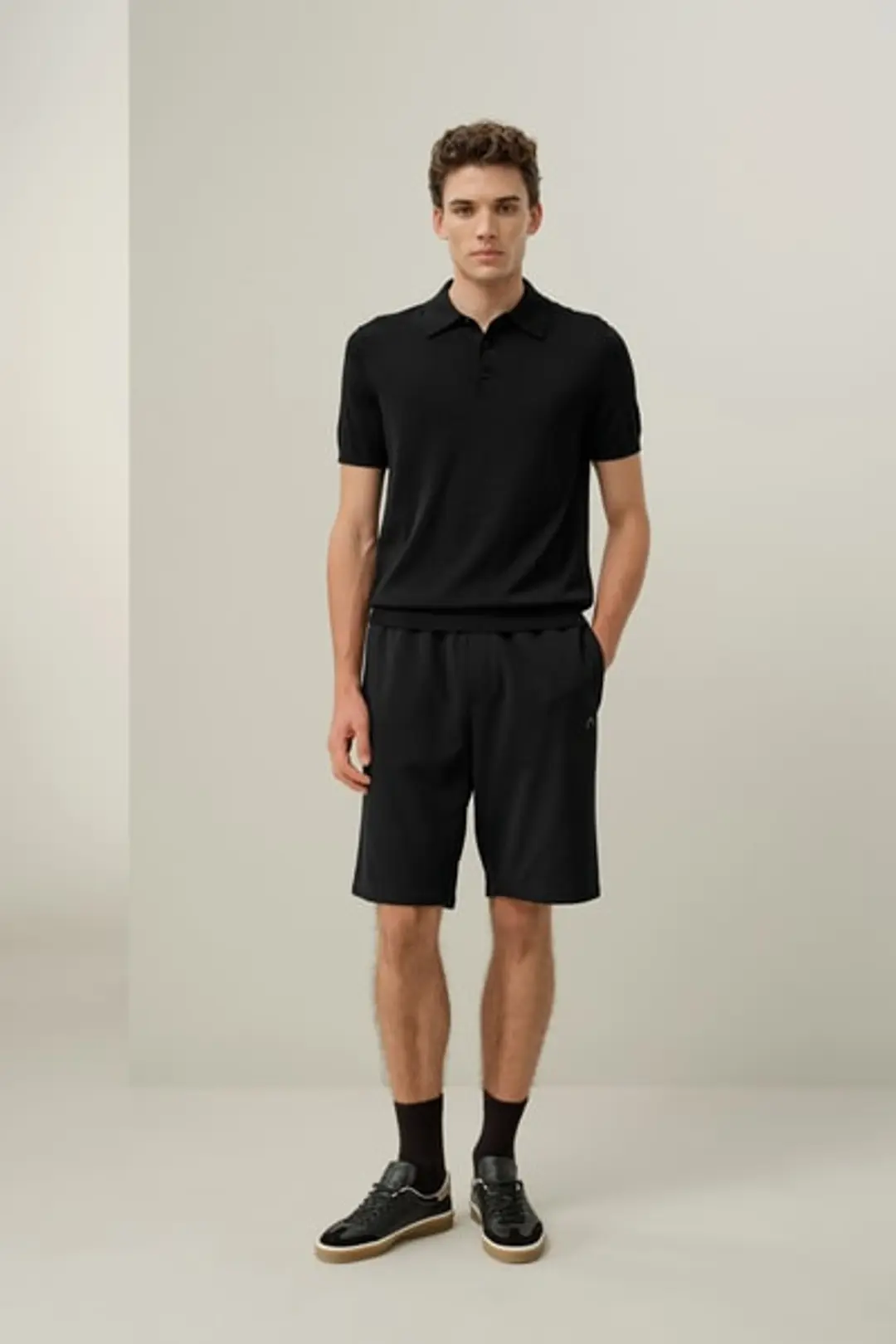Polo de Luxe Soie-Coton Col V | Chemise Homme Coupe Régulière