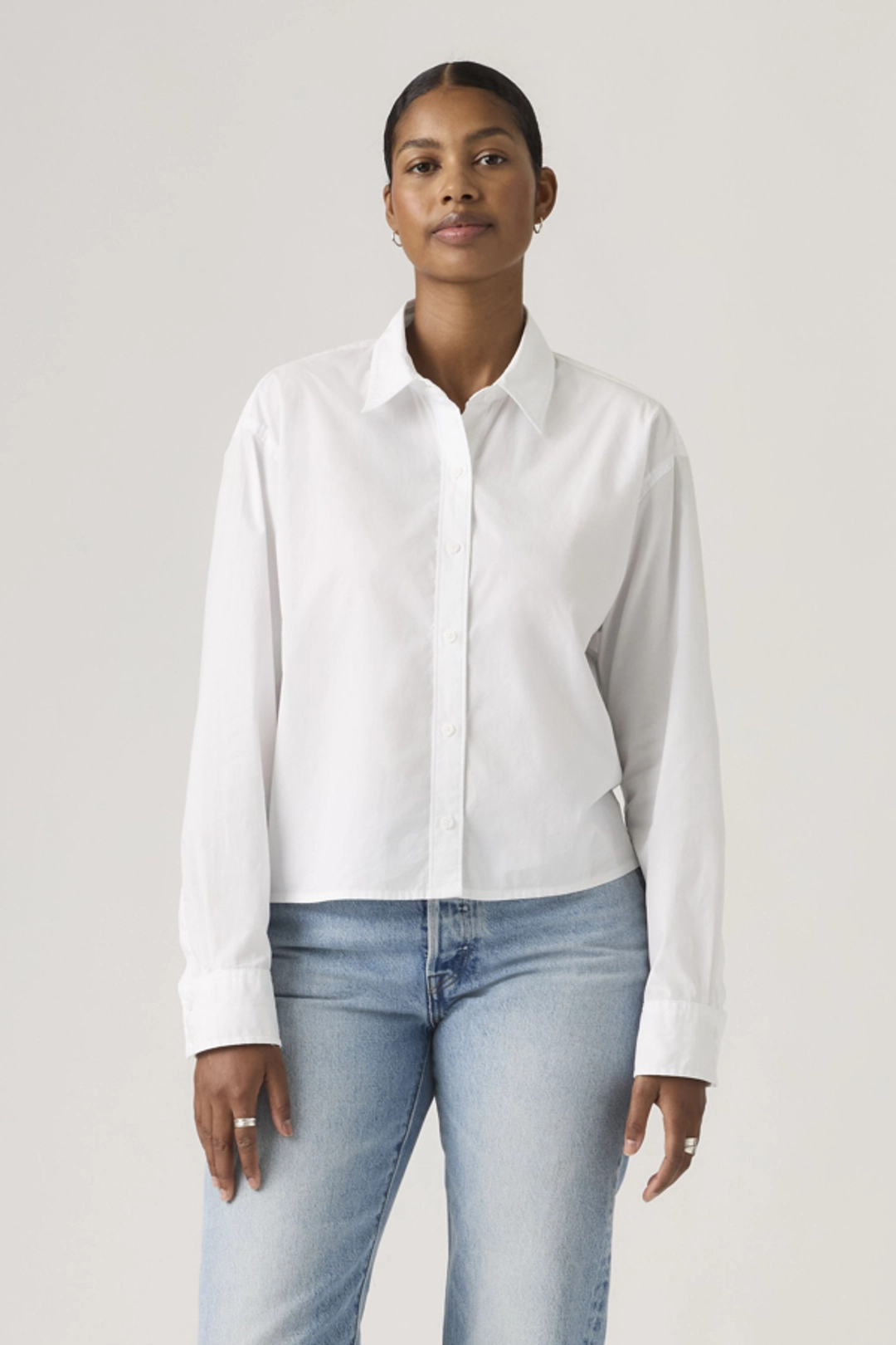 Levi's Chemise Crop Harlie - Femme - Blanc / Bright White - XS