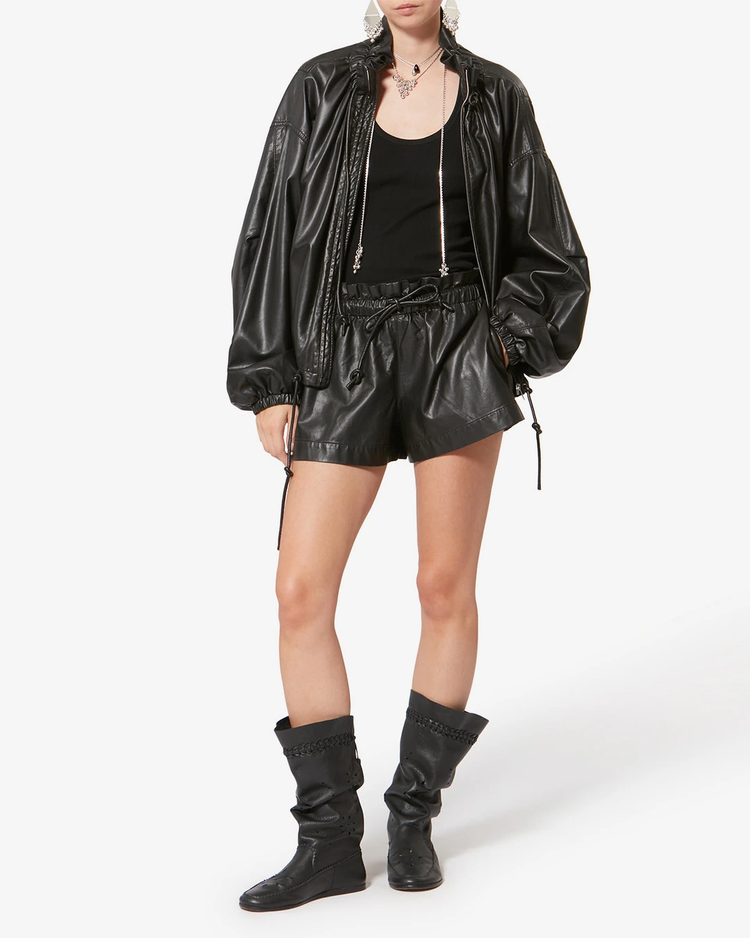 Veste Neela Façon Cuir - Femme - Noir - Taille 42 - Marant Étoile - 4