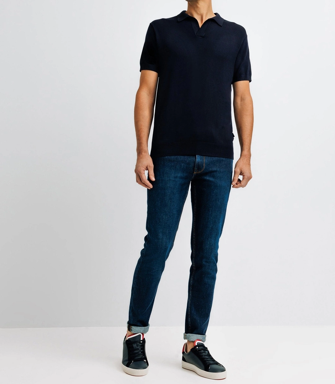 IZAC - Polo en maille marine