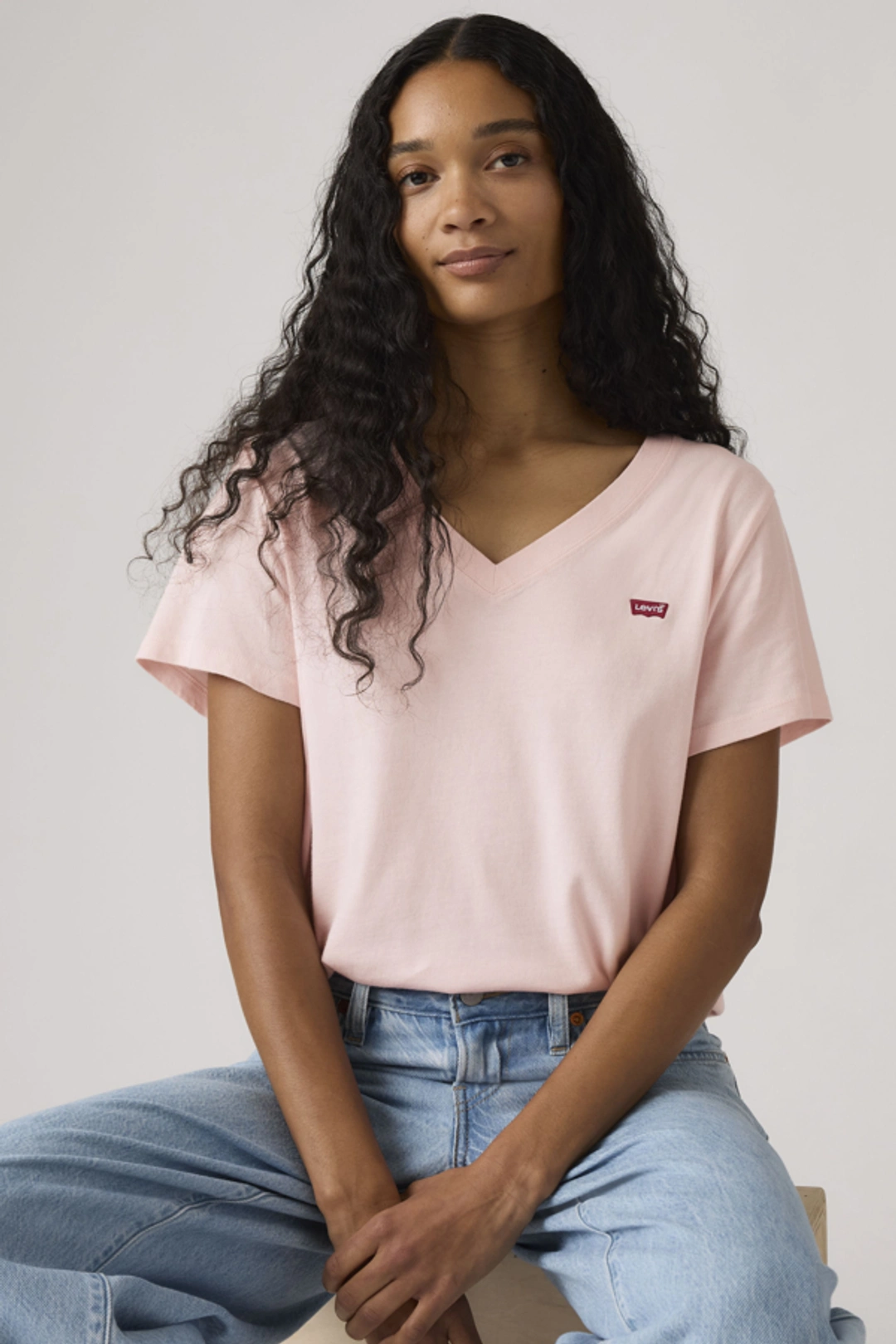 Levi's T Shirt En Coton Col V Favorite - Femme - Vert / Deep Depths - XS