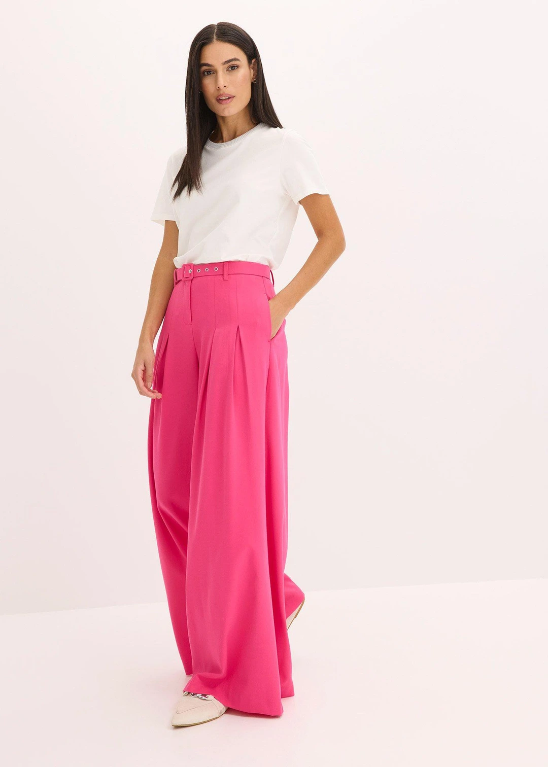 Pantalon à pinces avec ceinture (ens. 2 pces) - 2