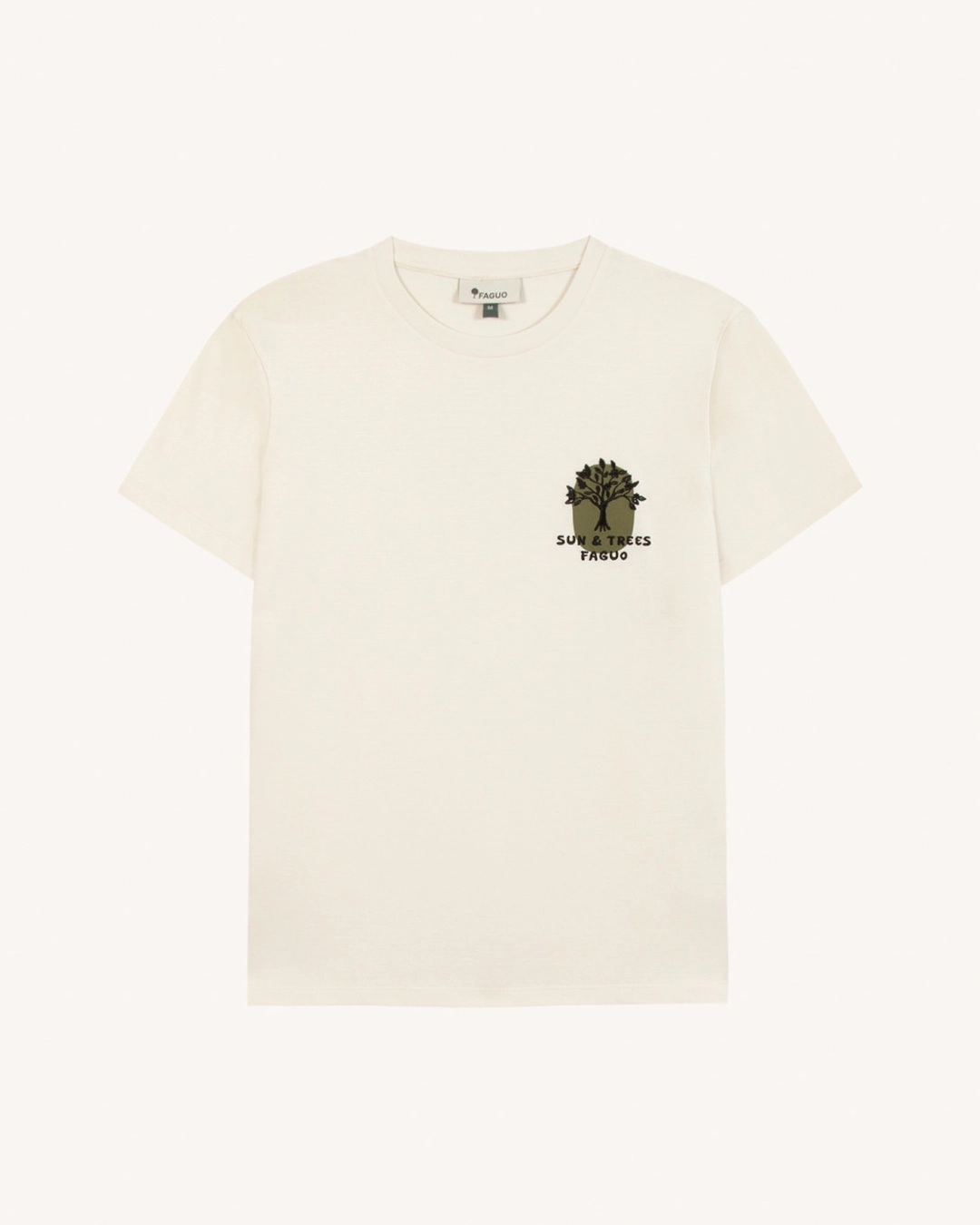 T-shirt écru sun and trees coton - ARCY - 2