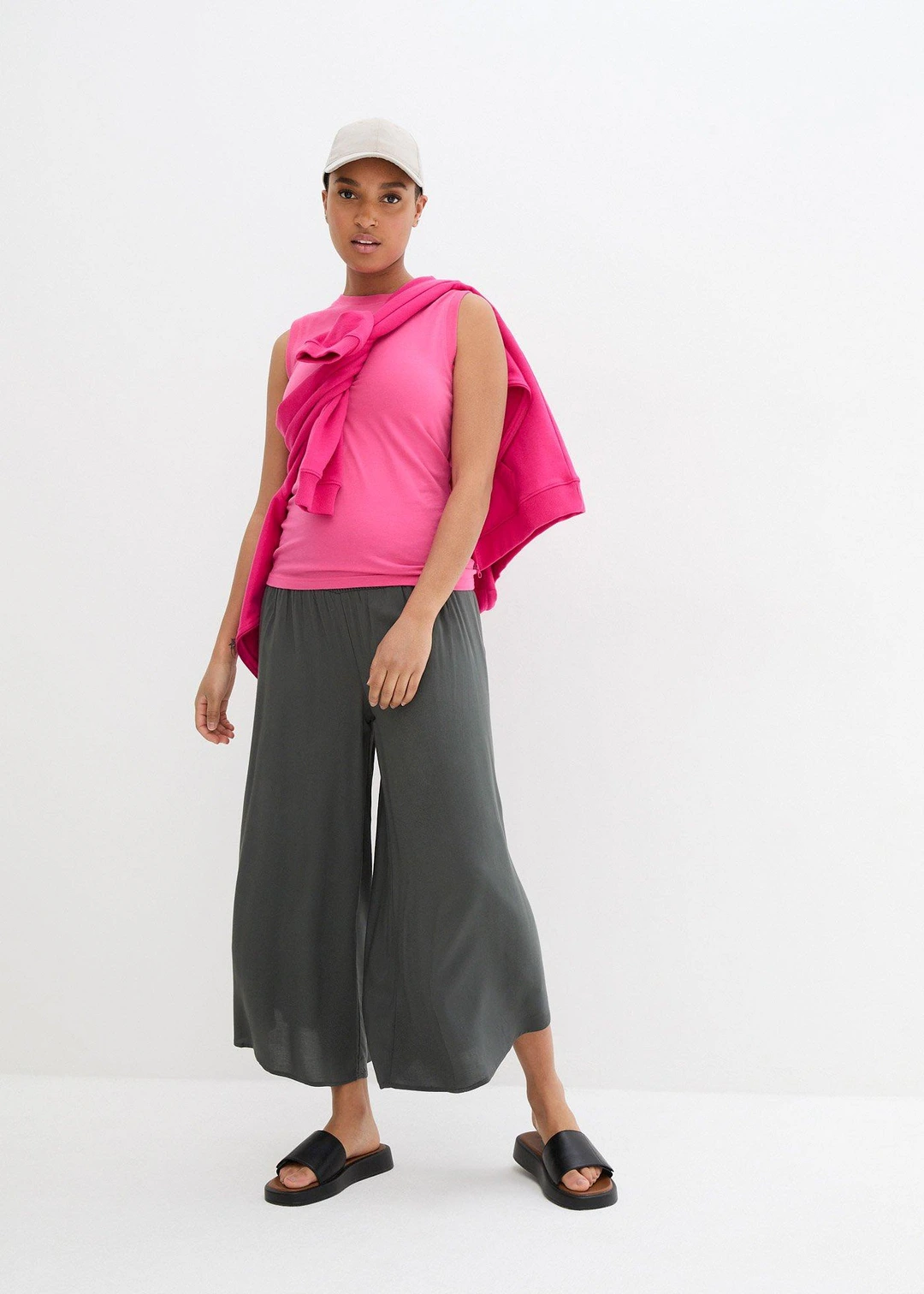 Jupe-culotte longueur mollet en viscose douce - 2