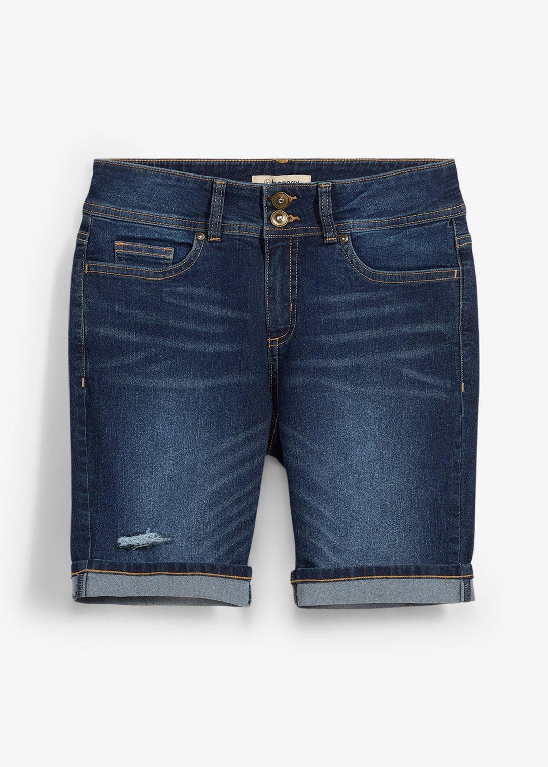 Bermuda en jean, taille mi-haute
