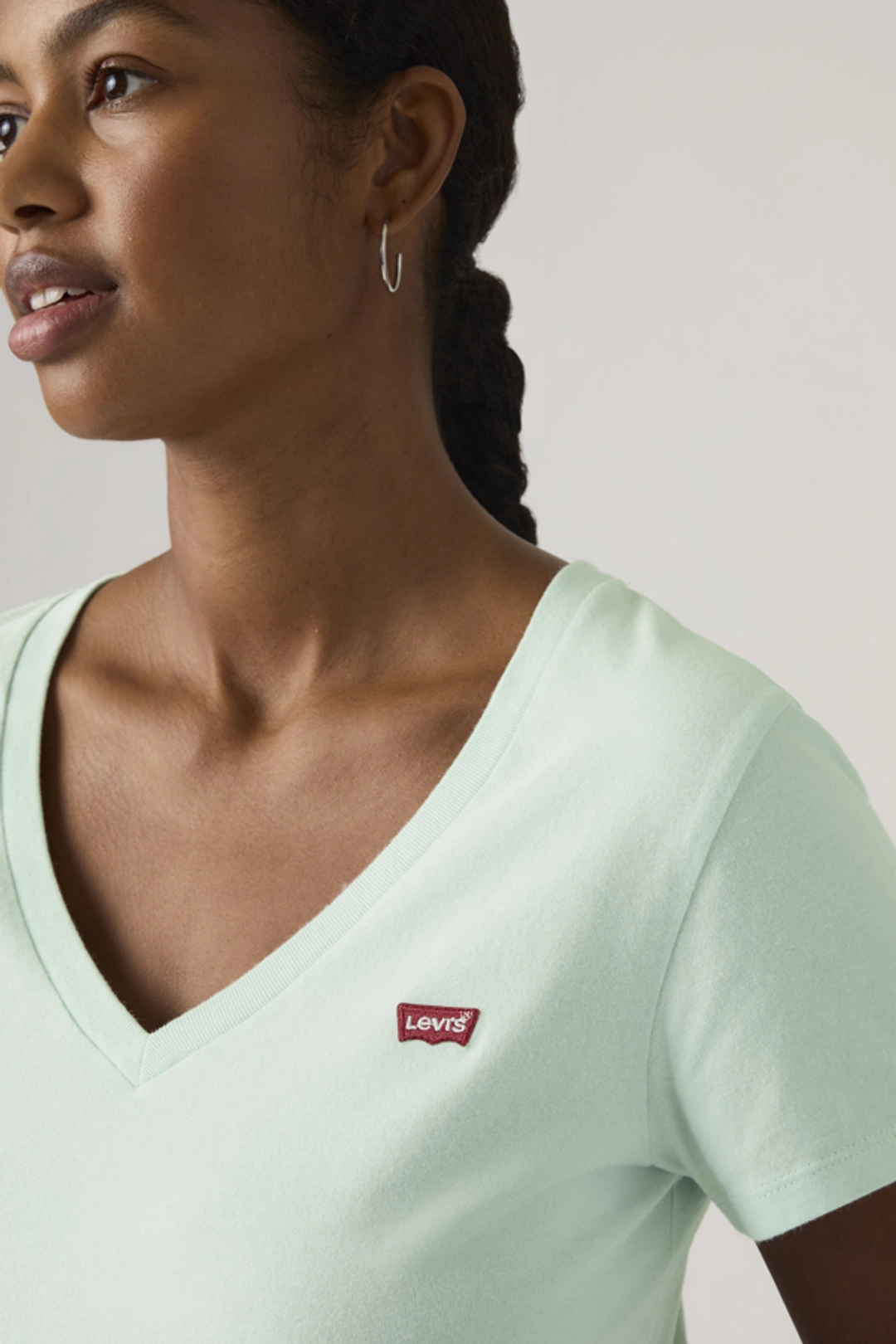 Levi's T Shirt Col V Perfect - Femme - Bleu / Pale Blue - XS - 2