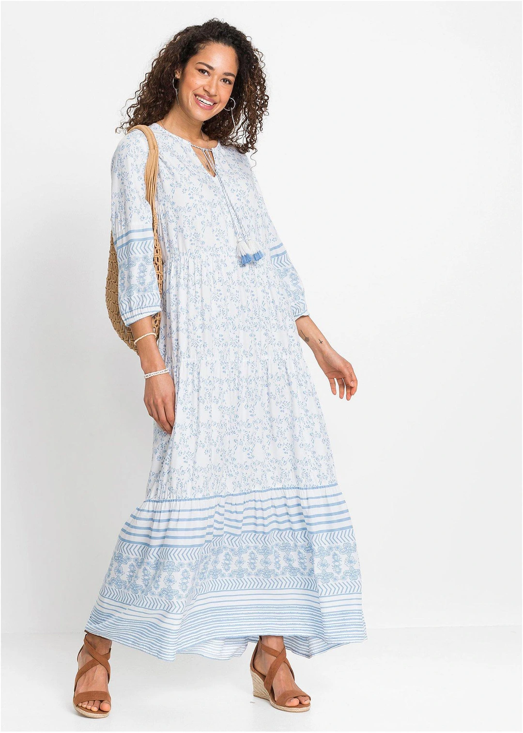Robe longue en viscose fluide