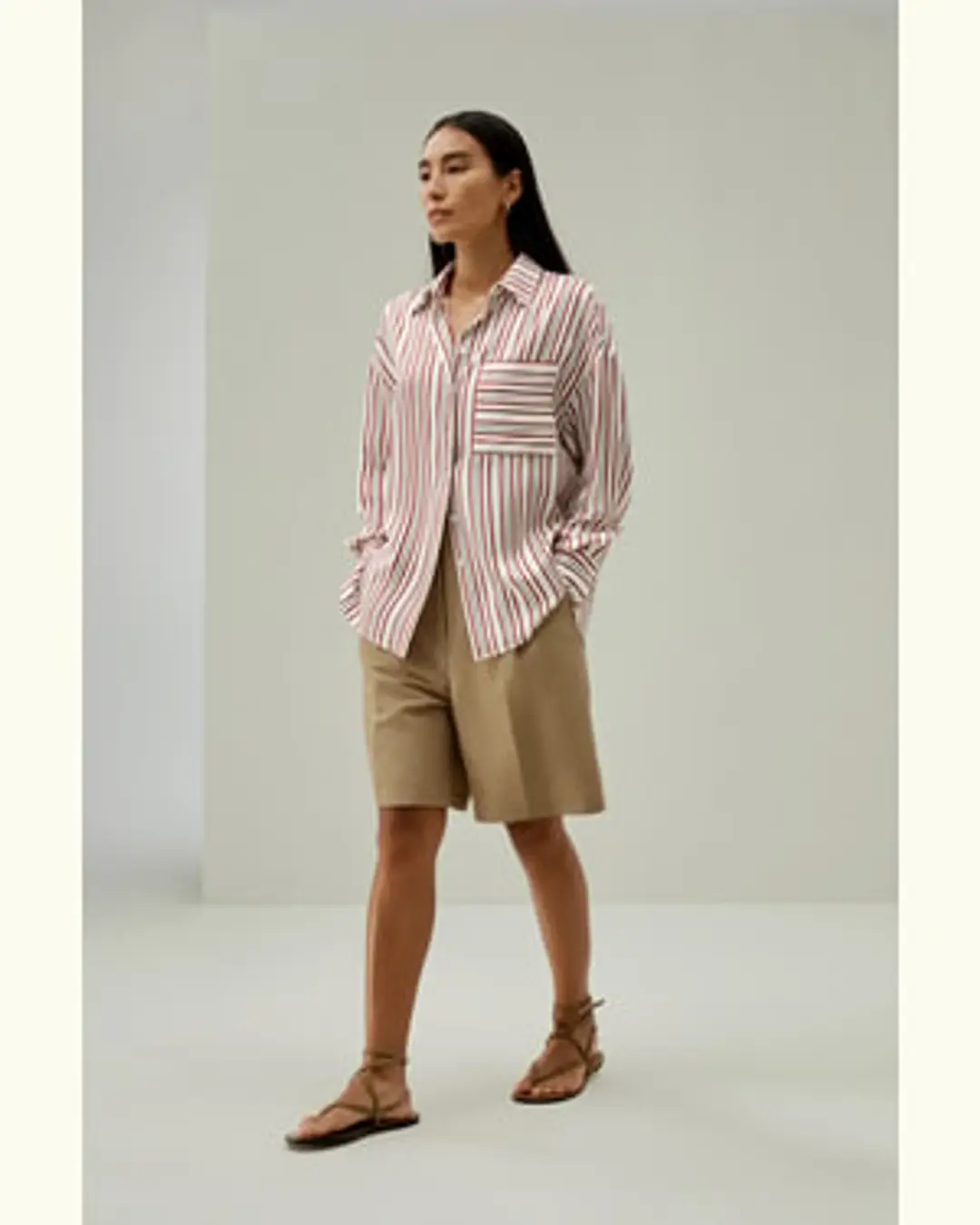 LILYSILK Chemise En Soie Femme Coupe Oversize. Soie De Mûrier De Haute Qualité Simple Et Classique Modèle Classique Rayure Munich L