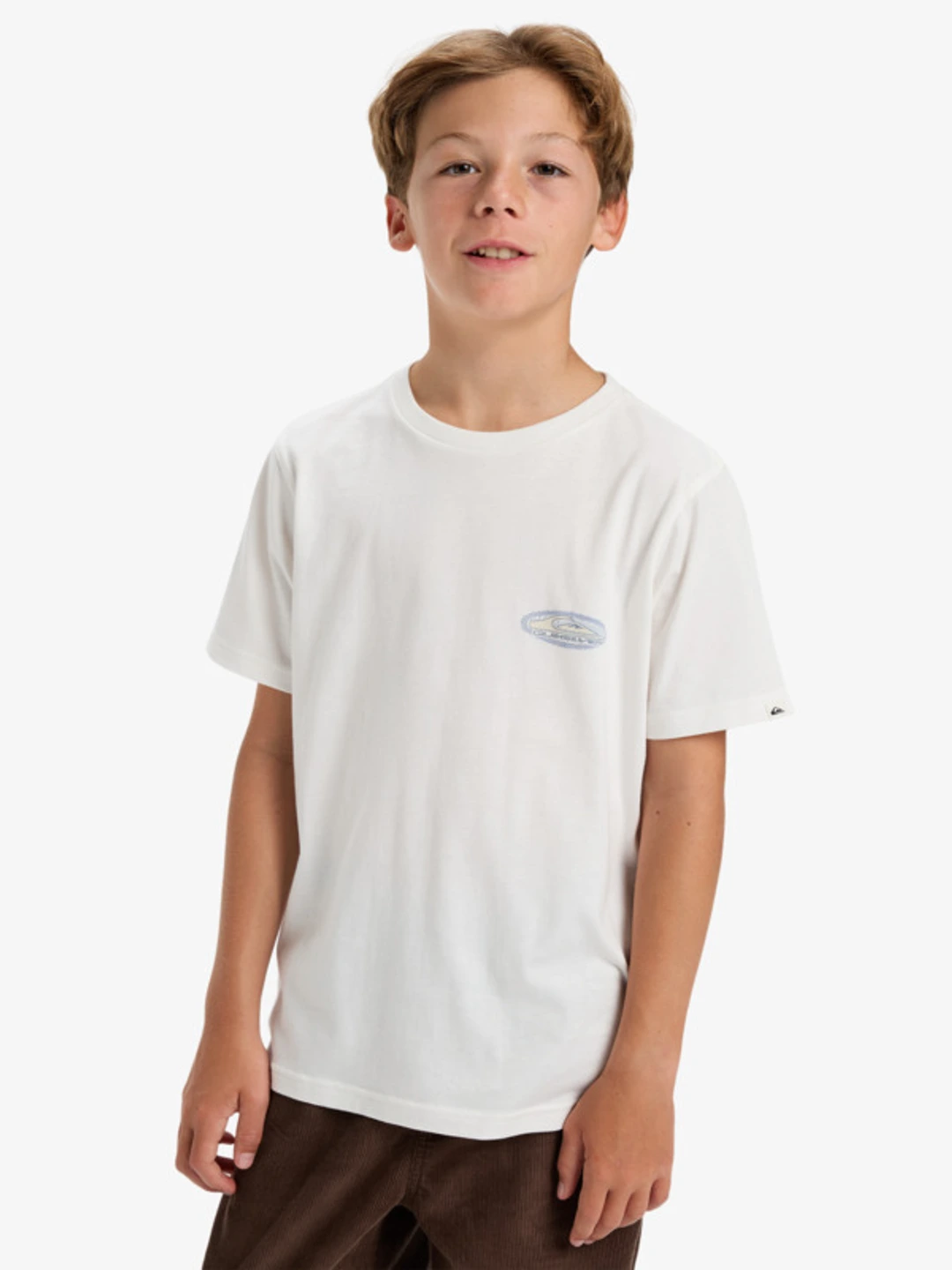 Evo Border Lines - T-Shirt à manches courtes pour Garçon 8-16 ans Blanc