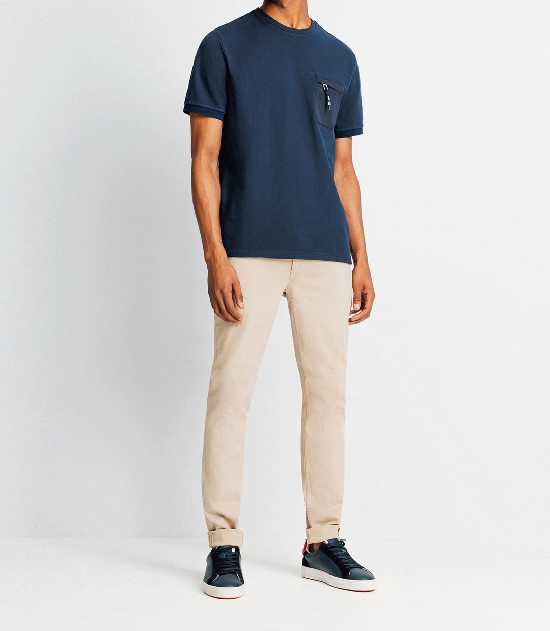 IZAC - T-shirt avec poche zippée marine