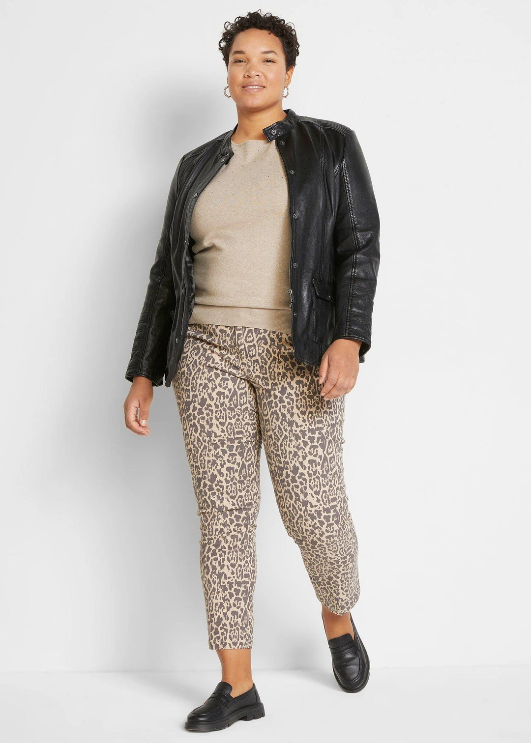Veste en cuir nappa d’agneau