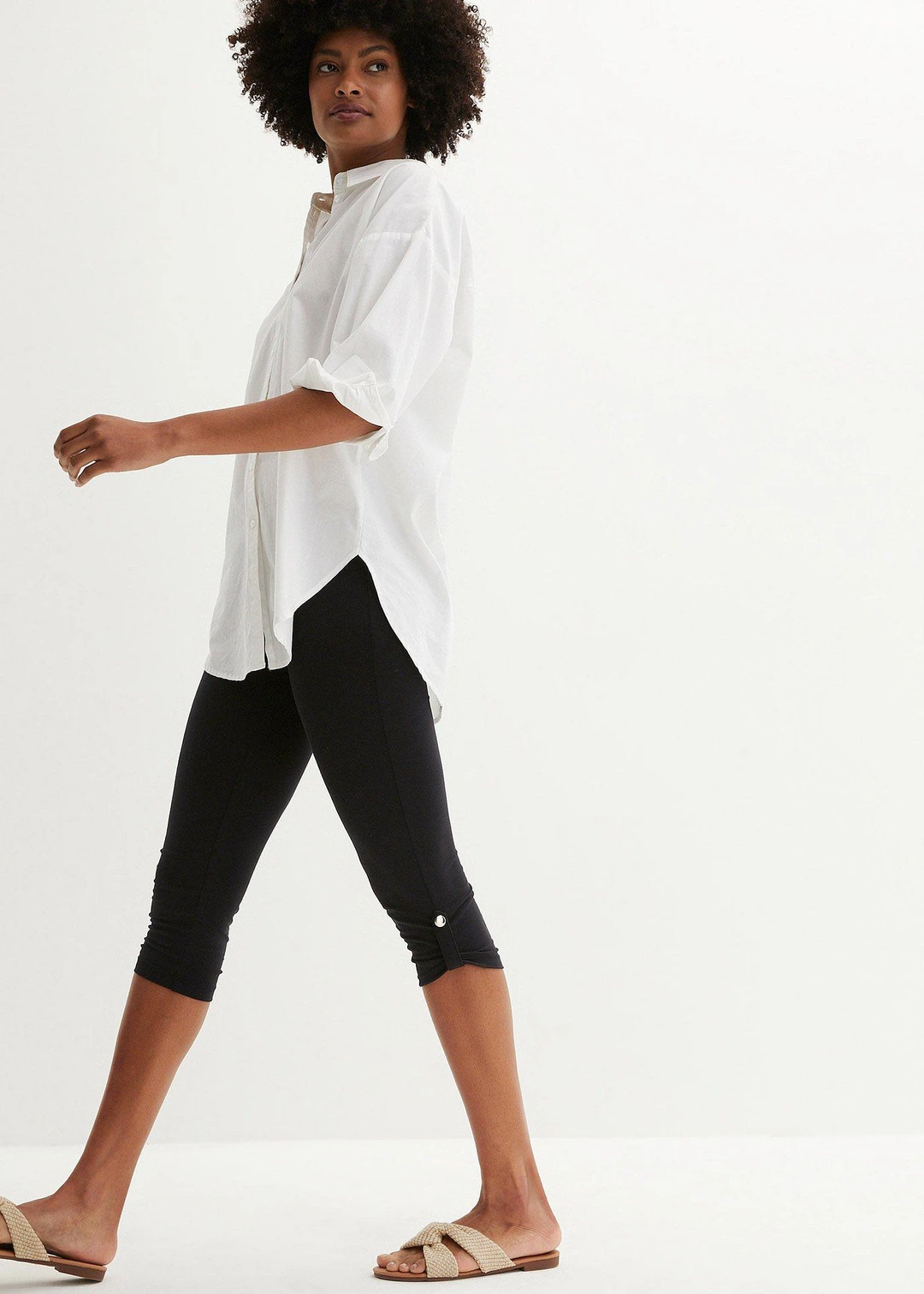 Legging 3/4 en coton - 2