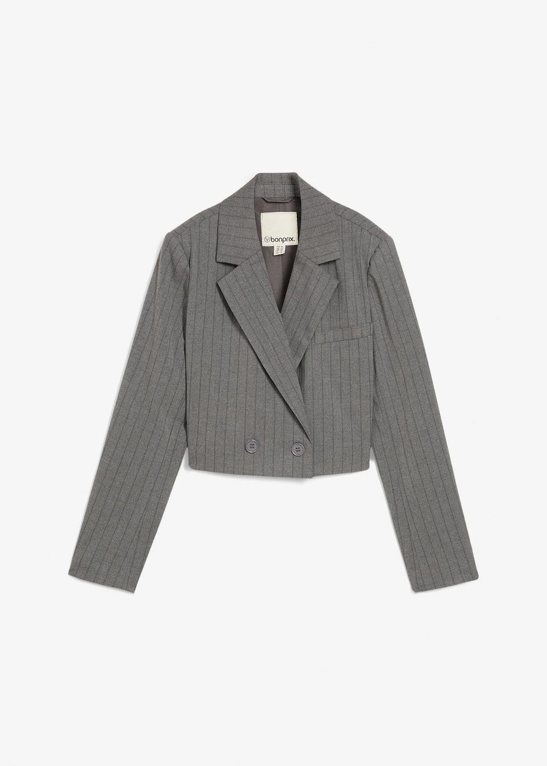 Blazer court avec col à revers