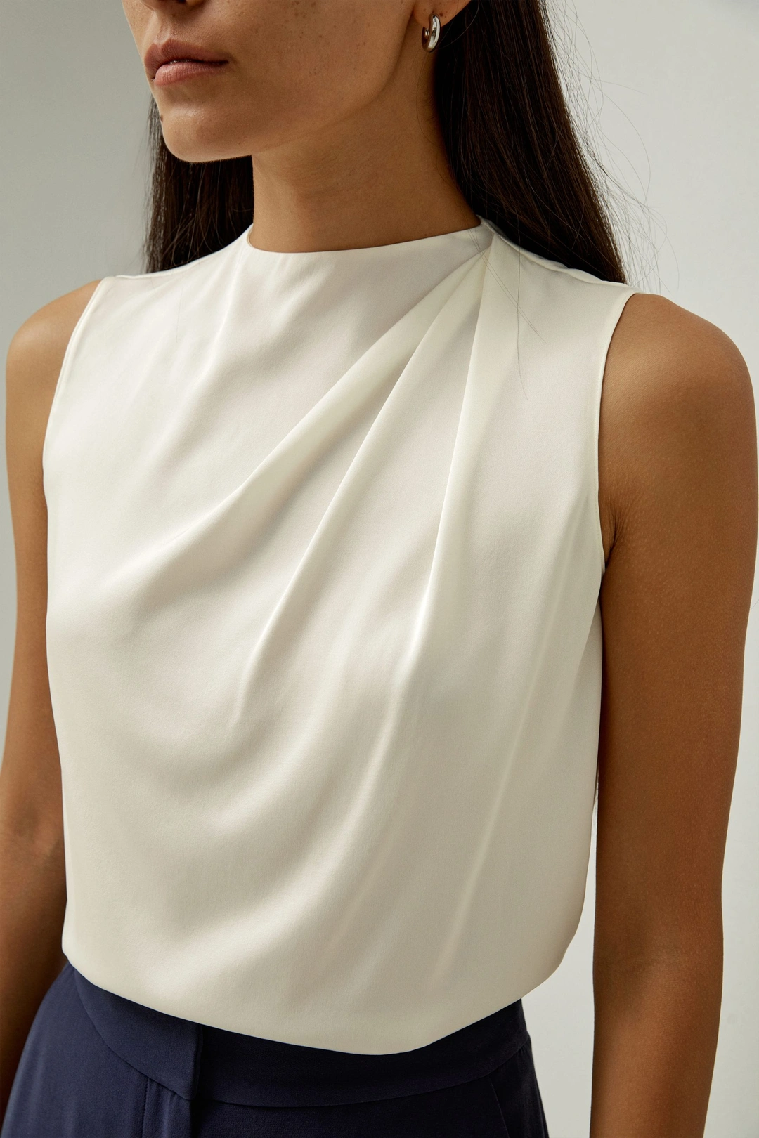 LILYSILK Top Soie Femme Élégance Sans Effort Soie Charmeuse Facile À Assortir S'Accorde Avec N'Importe Quelle Tenue Noir M