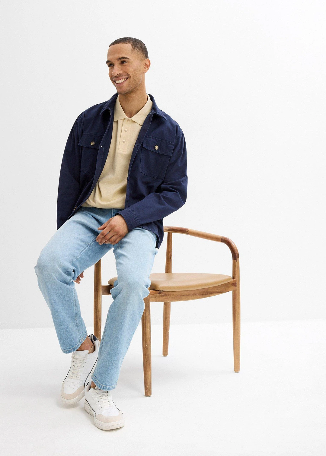 Veste ample de mi-saison en twill