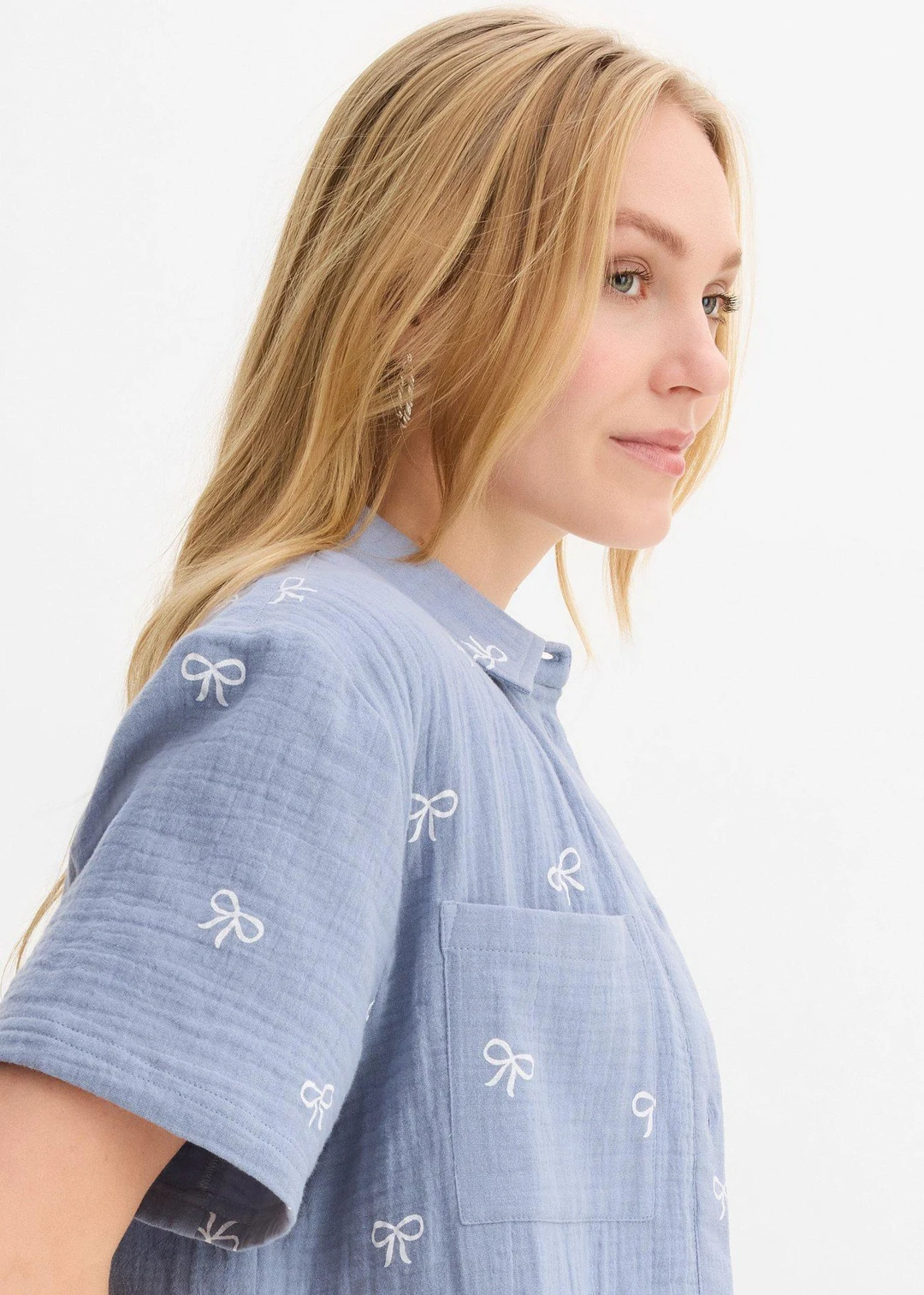 Blouse manches courtes en gaze de coton - 3