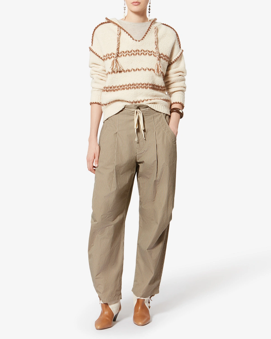Pantalon Ceryne - Femme - Beige-kaki - Taille 42 - Marant Étoile - 6