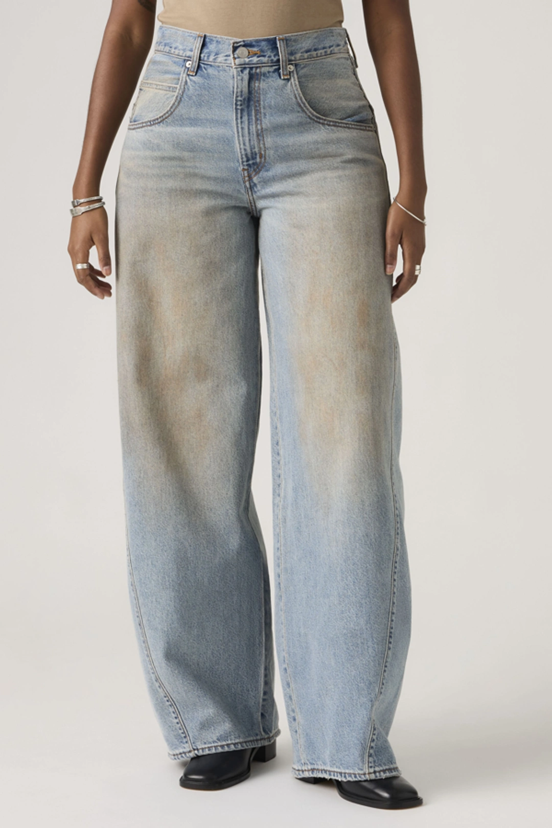 Levi's Jean Super Baggy Barrel - Femme - Noir / Open Mind - 29X32 - 2