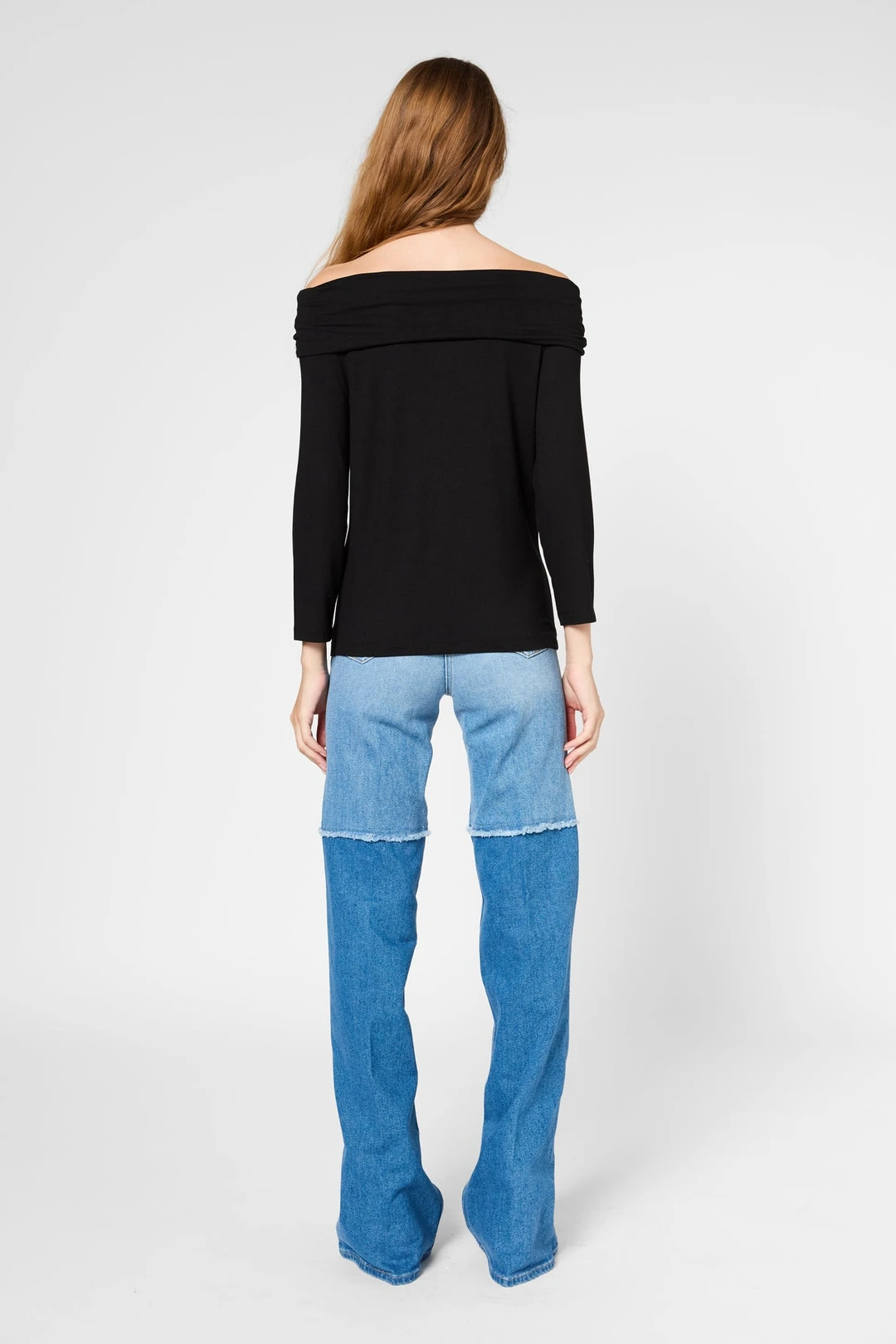 T-shirt échancré - GERARDINE - Noir