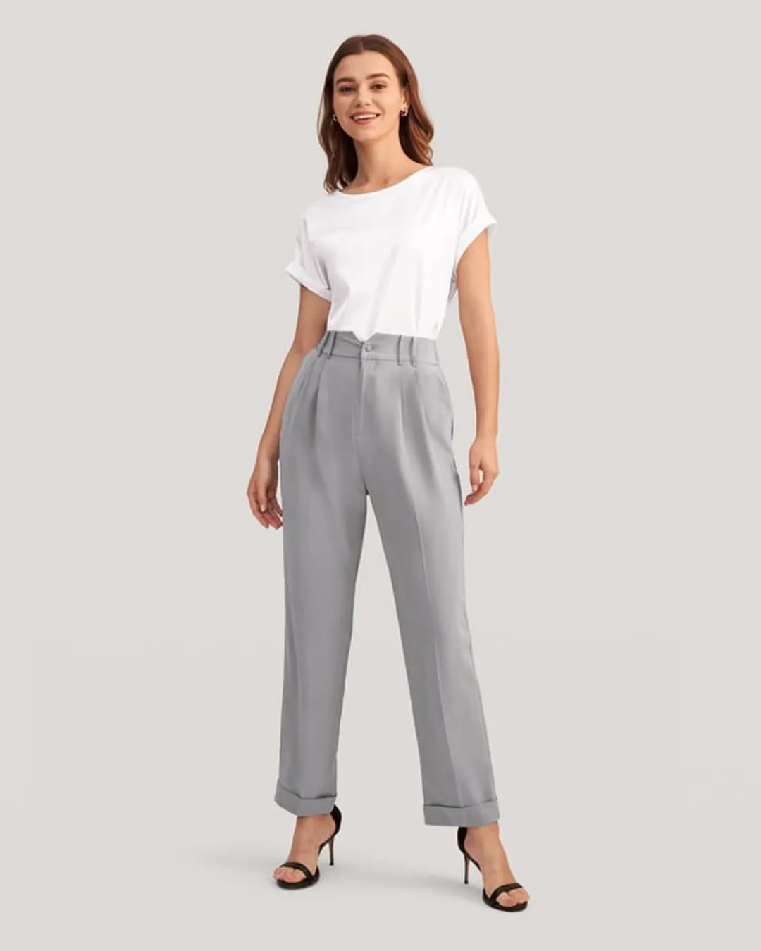 LILYSILK Pantalon Crêpe De Soie Femme Fermeture Boutonnée 18 Momme Crêpe De Chine Soie Régulation De La Température Pantalon Noir 54
