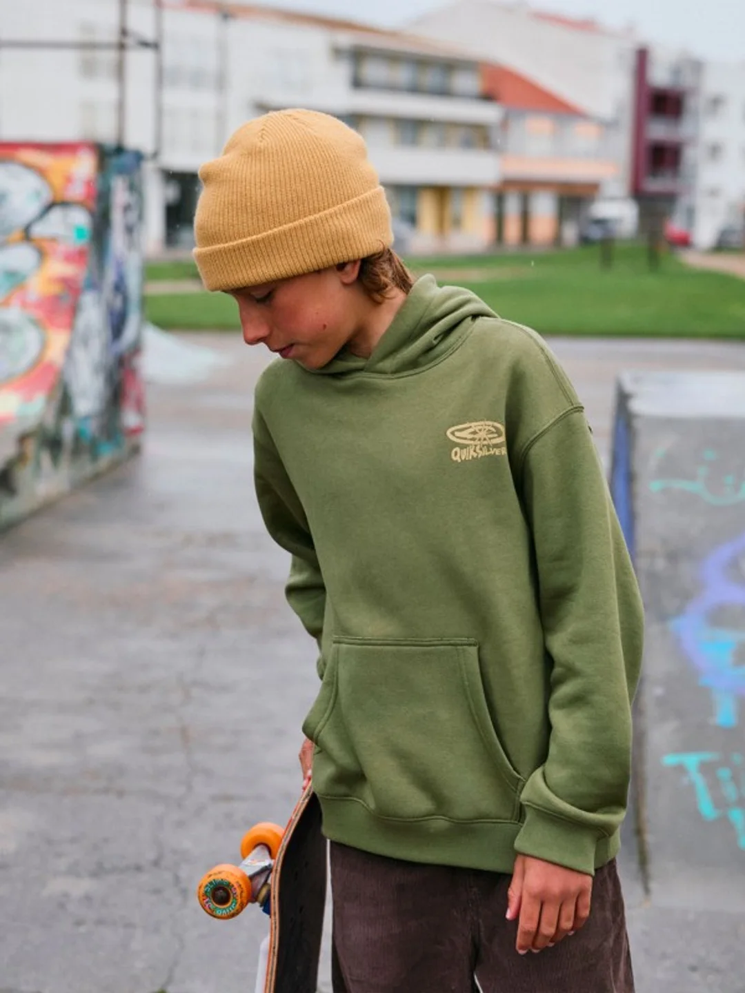 Salt Water GraphicYouth - Sweat à capuche pour Garçon 8-16 ans Vert