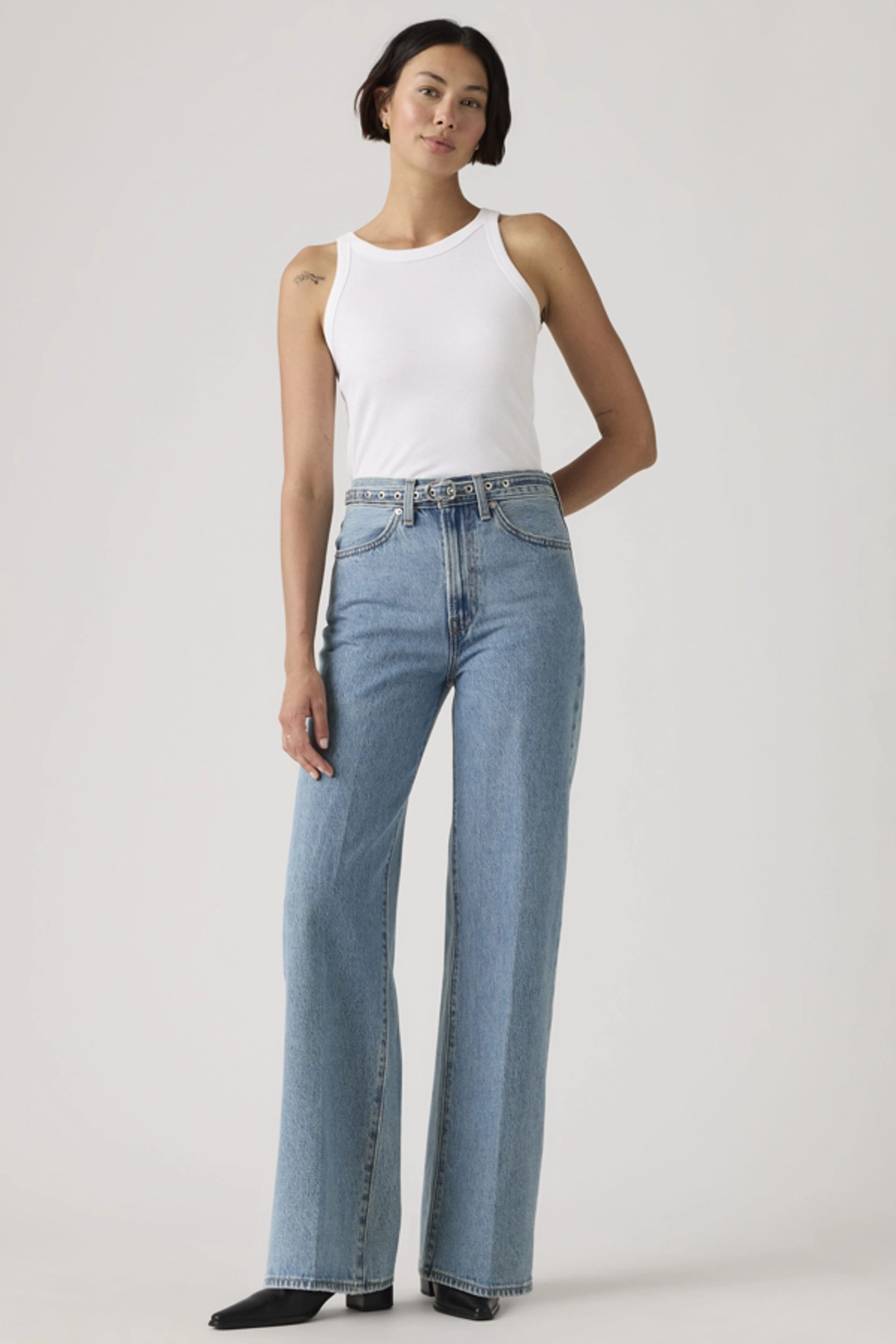 Levi's Jean Ribcage Wide Leg Avec Ceinture - Femme - Bleu / Multiple Options - 33X32