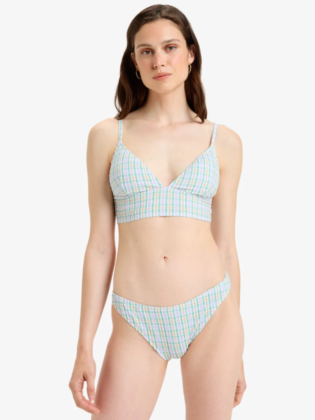 Lima Check - Bas de bikini couvrance classique Blanc Femme