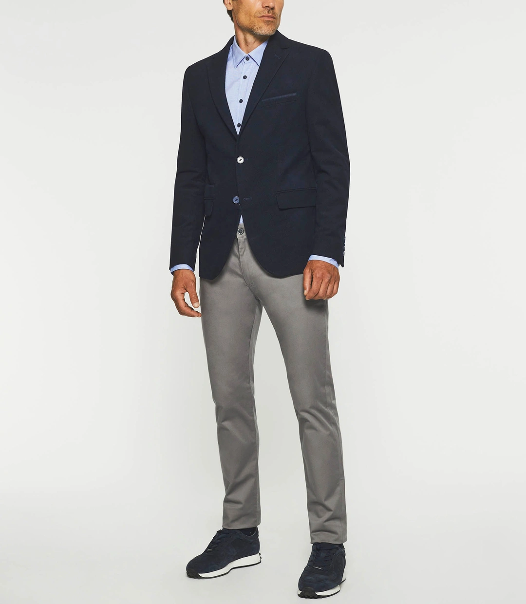 IZAC - Veste en velours armuré marine DJANGO
