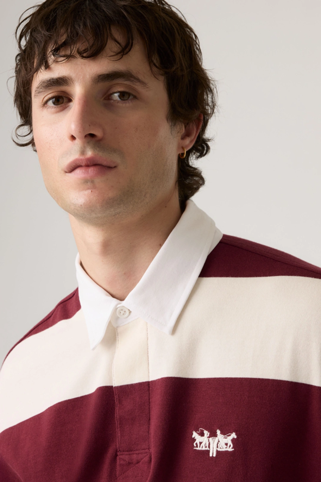 Levi's Polo De Rugby Boxy Hudson - Homme - Bleu / Ronan Stripe Navy Blazer - XL - 2