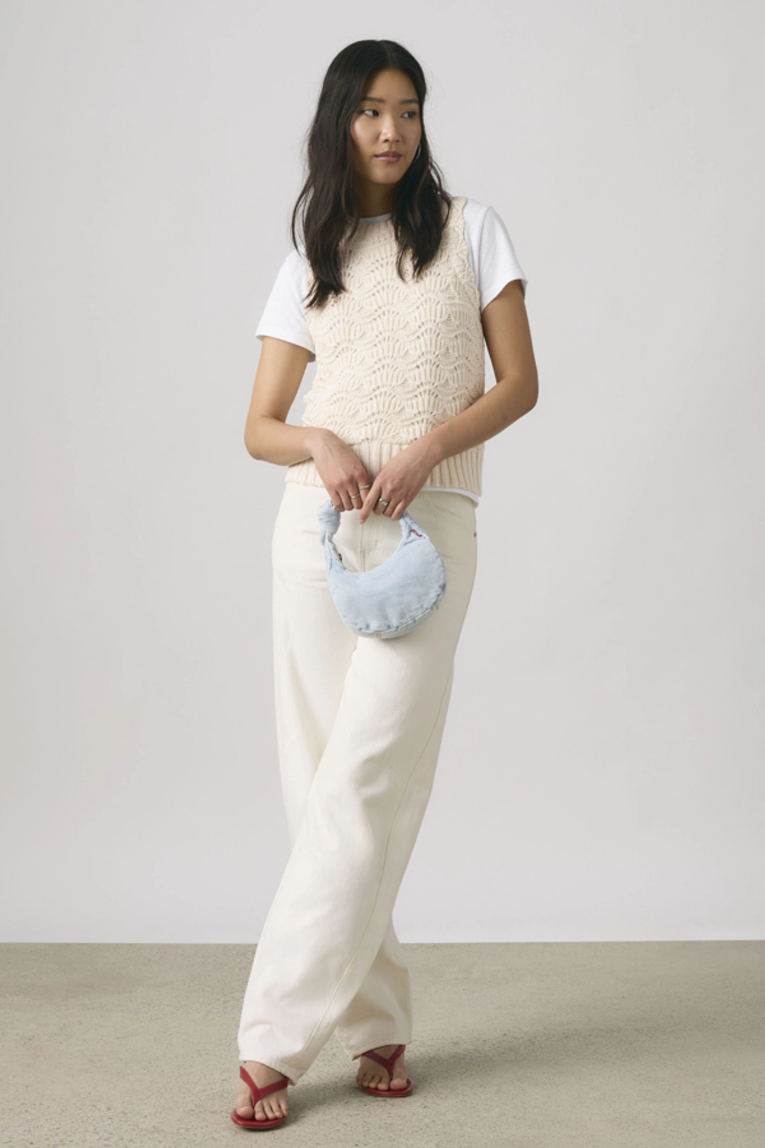 Levi's Débardeur Maille Crochet Hope - Femme - Blanc / Pristine Cotton - XS