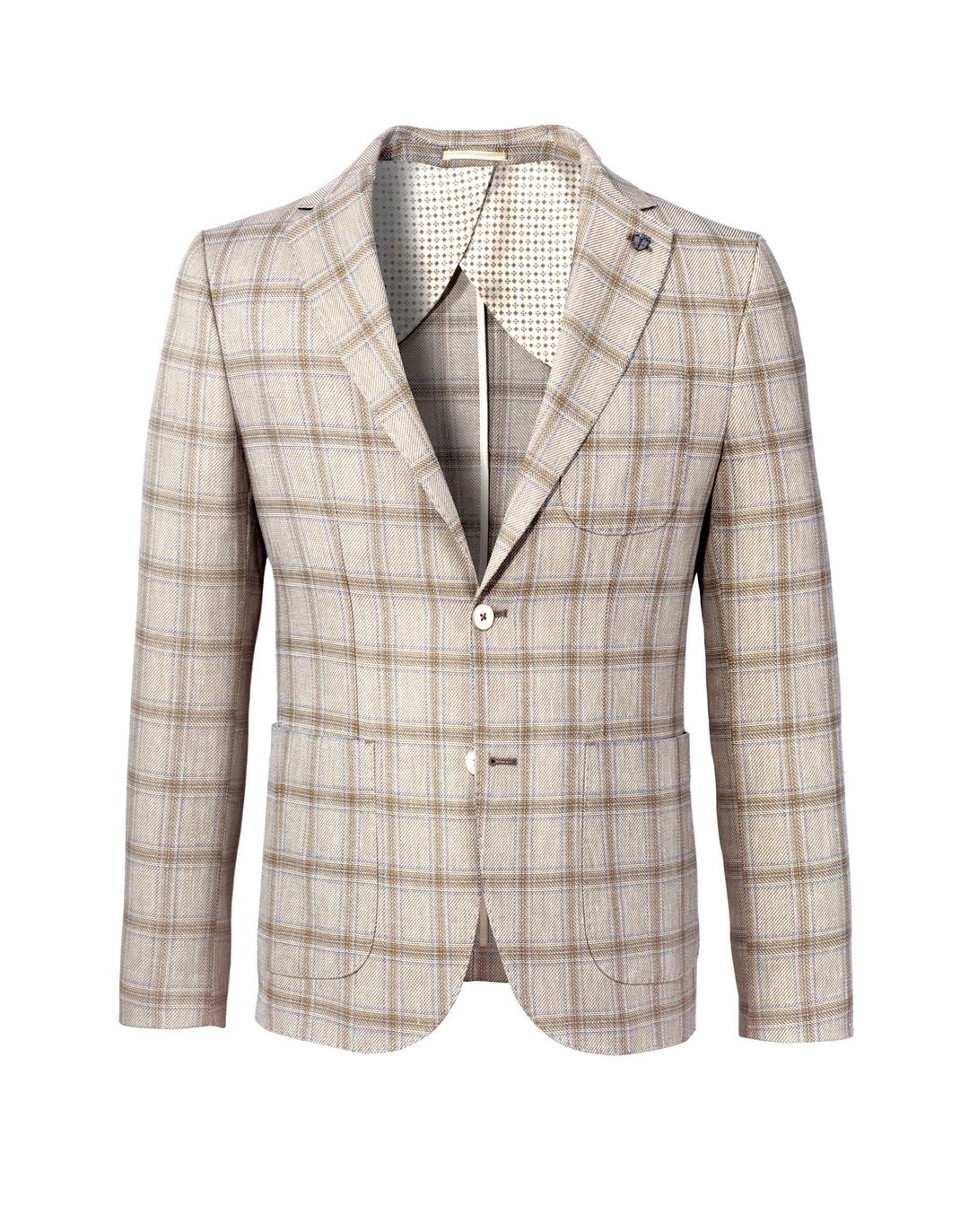 IZAC - Veste casual carreaux beige