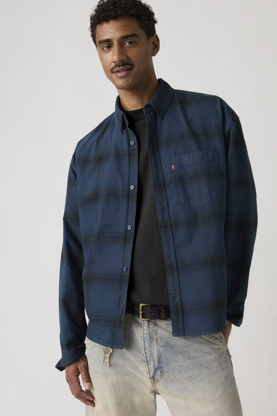 Levi's Chemise Boxy Zandt - Homme - Rose / Woodrose Garment Dye - XL