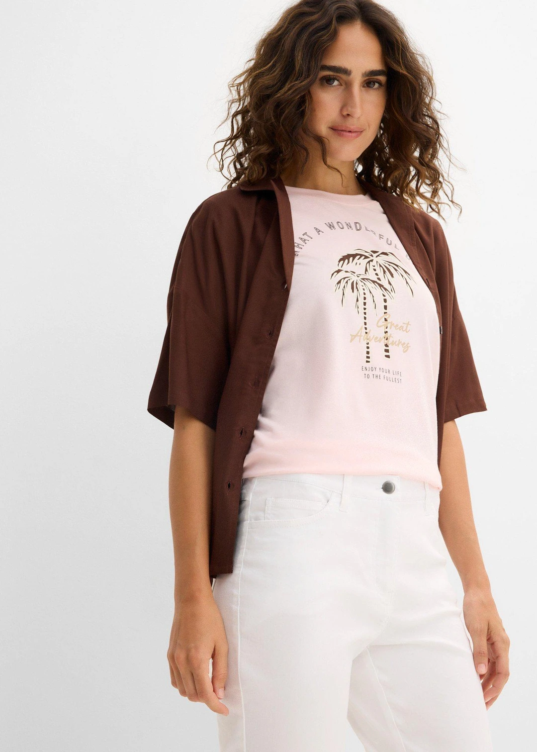 Pantalon droit et extensible, taille mi-haute - 3
