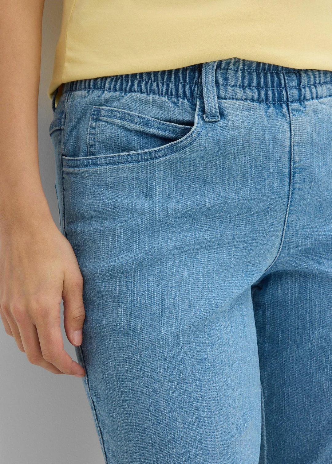 Lot de 2 pantalons 7/8 droits, taille mi-haute élastiquée - 3