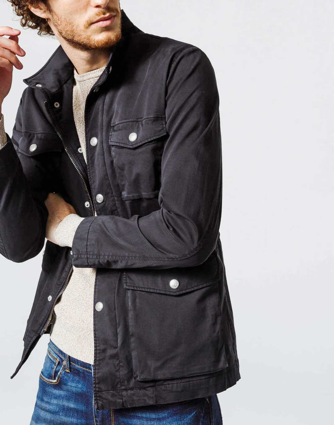 IZAC - Veste Casual Marine ''Tabloid''