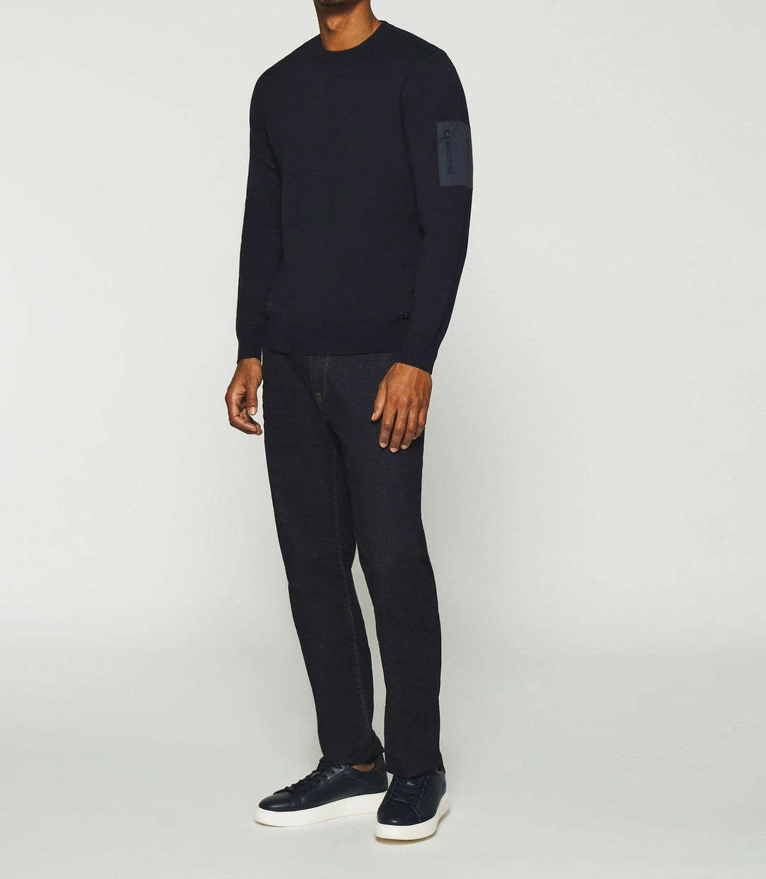 IZAC - Pull col rond marine DAVID
