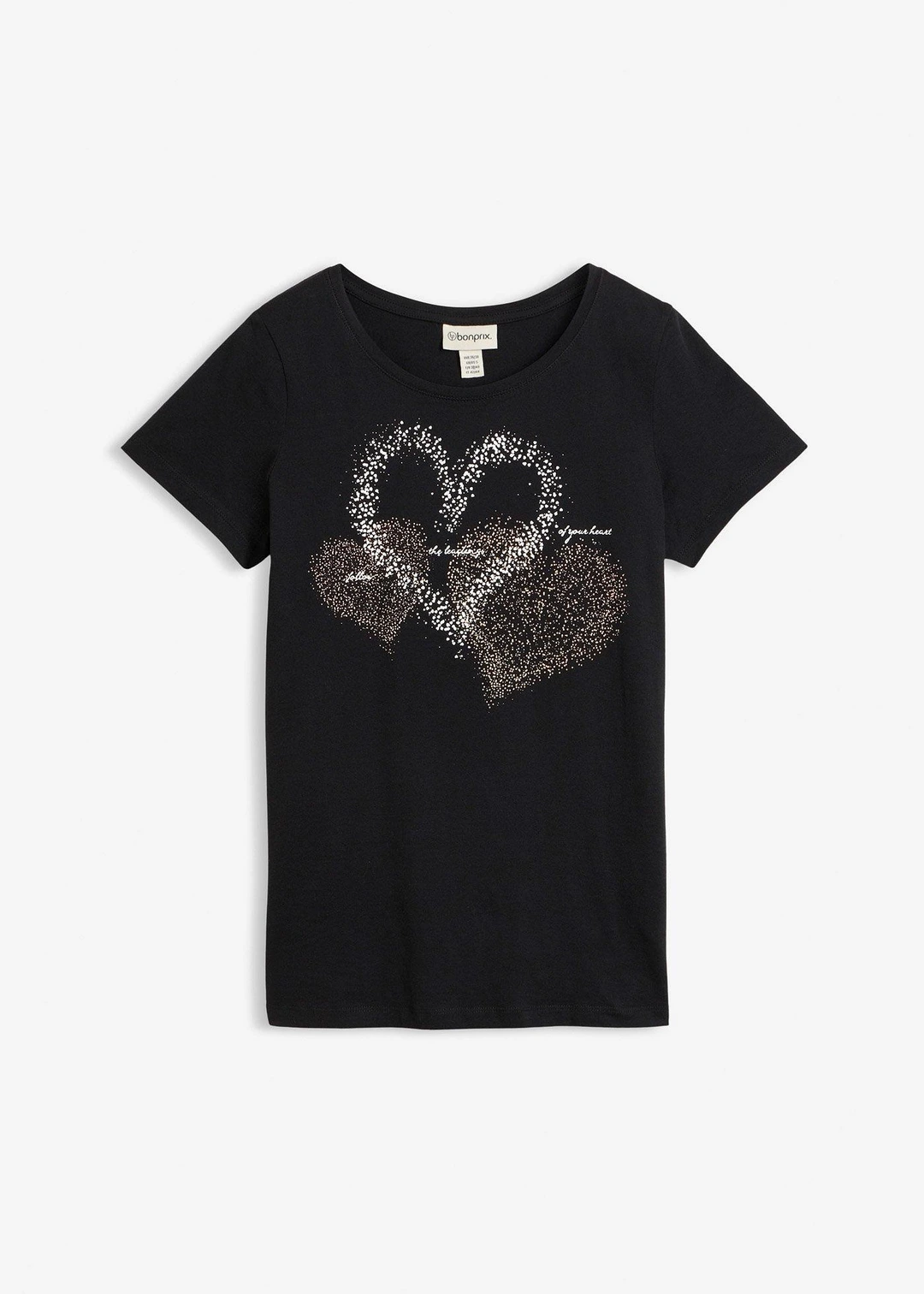 T-shirt coton à imprimé cœur