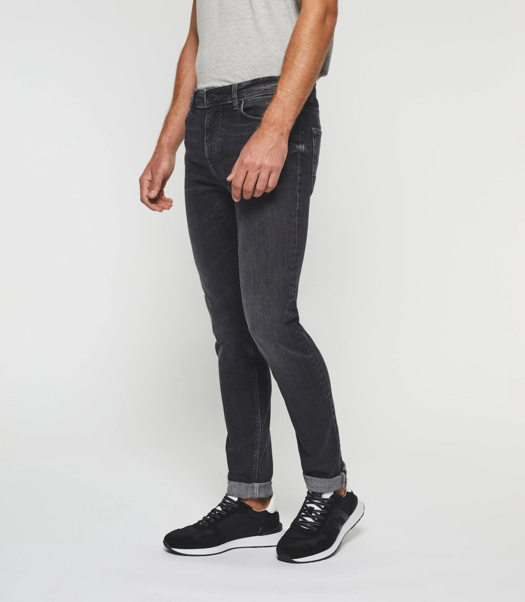IZAC - Jean super slim en coton organique gris moyen ''Tornade''
