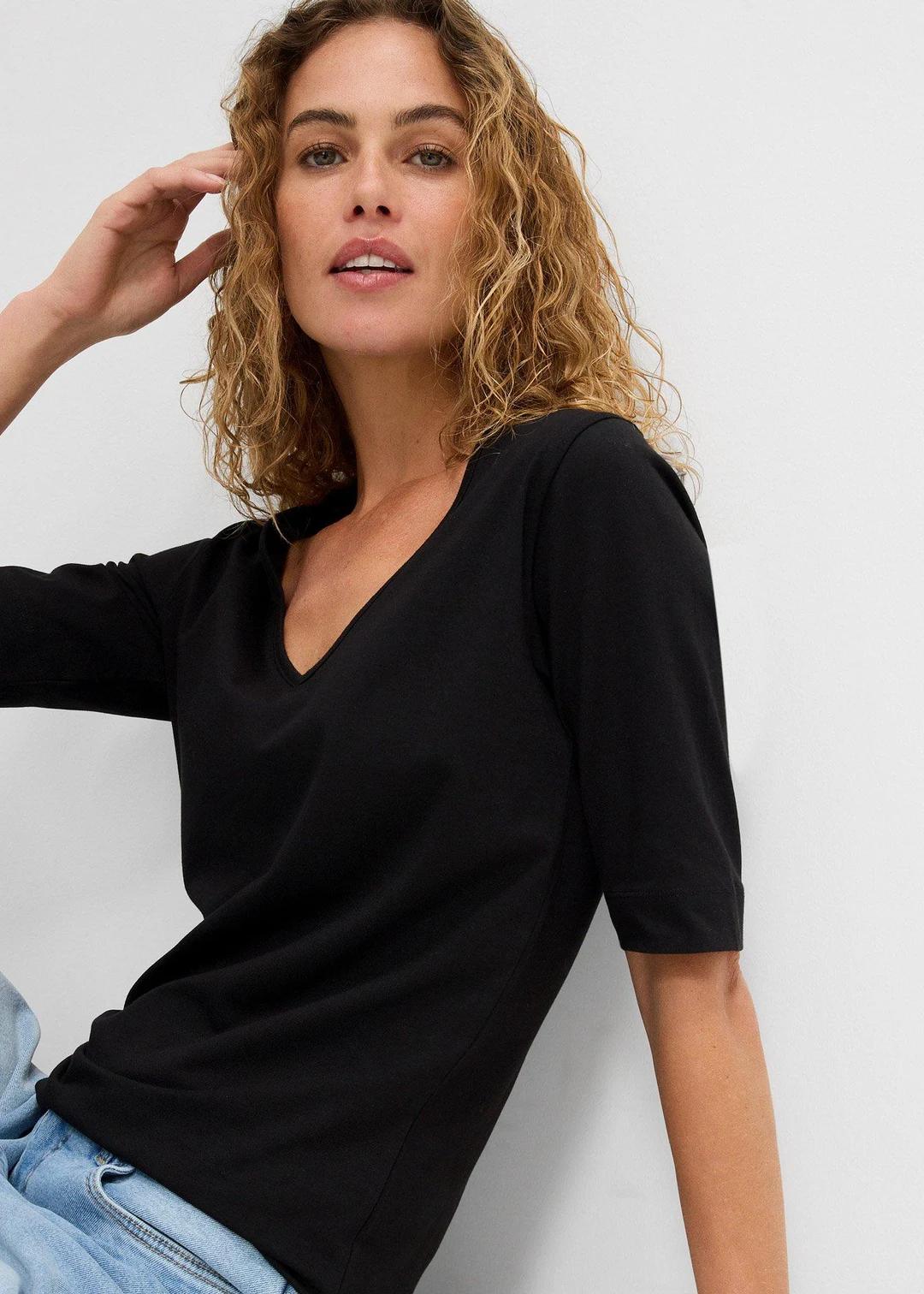 T-shirt long et ajusté