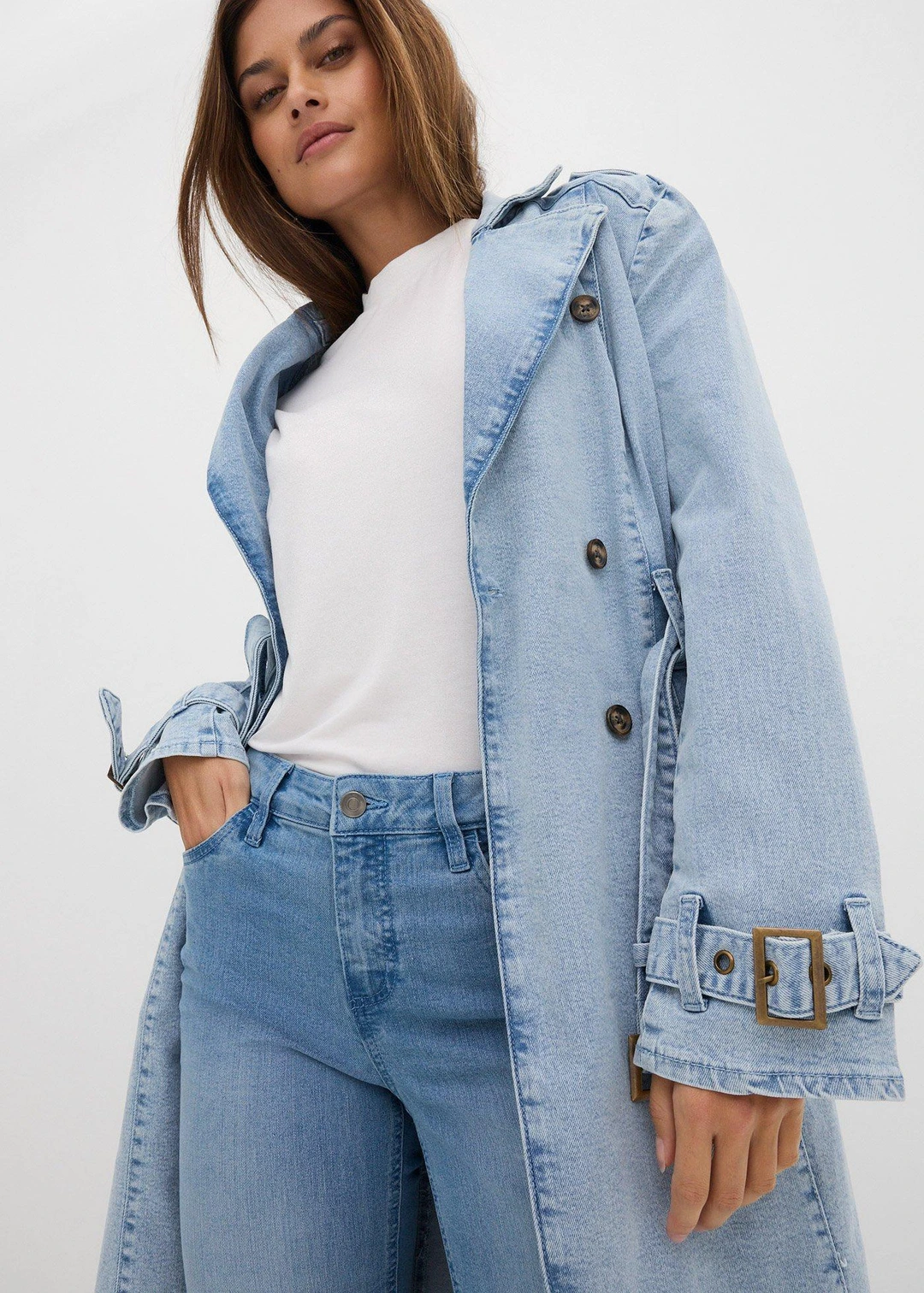 Jean bootcut taille mi-haute, extensible - 3
