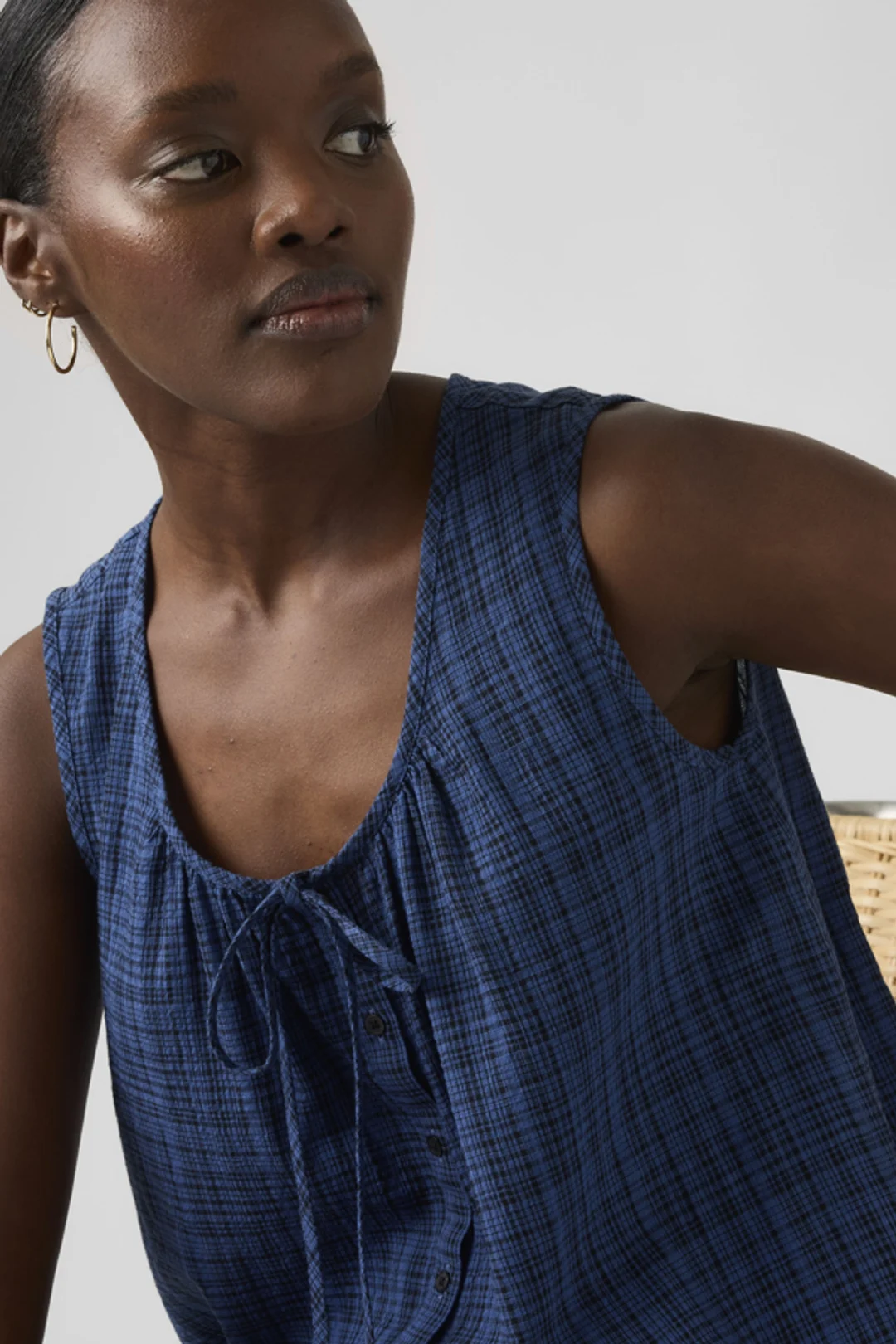 Levi's Blouse Luella - Femme - Marron / Hedi Micro Gingham Chocolate Truffle Seersucker - XS - 2