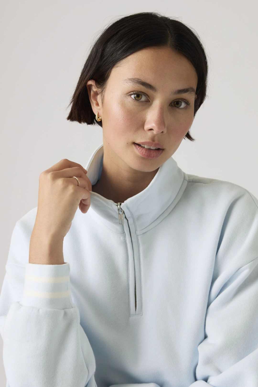Levi's Sweat Shirt 1/4 Zip Everyday - Femme - Gris / Charcoal Heather - XS - 2