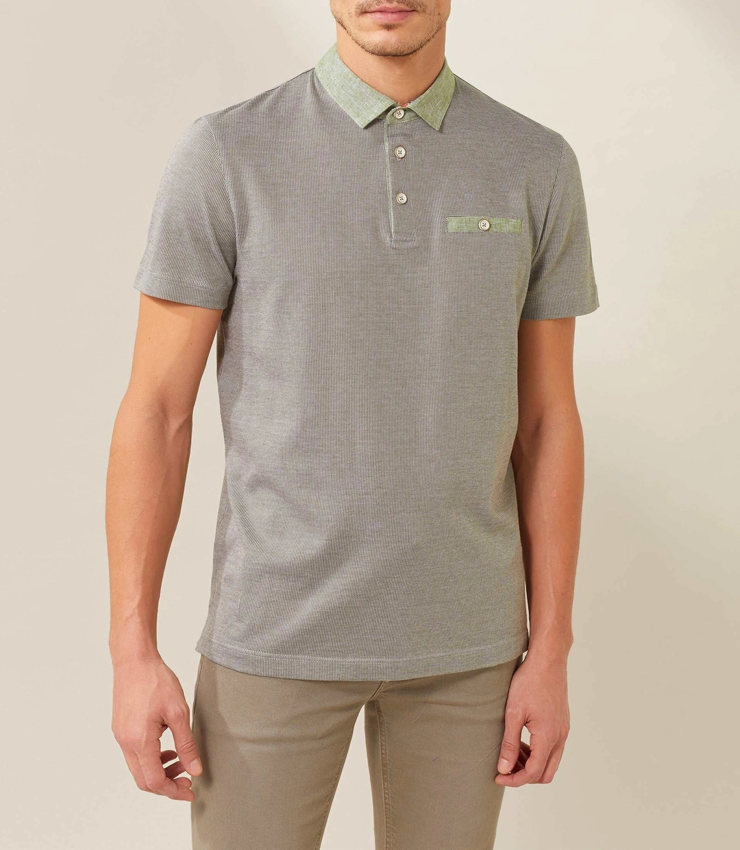 IZAC - Polo kaki ''Micron''