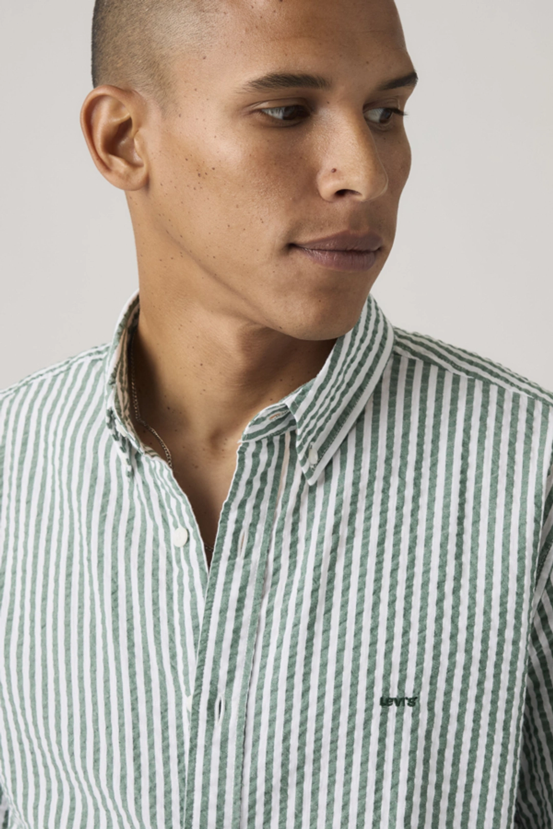 Levi's Chemise Manche Courte Col Boutonné Authentic - Homme - Rose / Woodrose Garment Dye - 2XL - 2