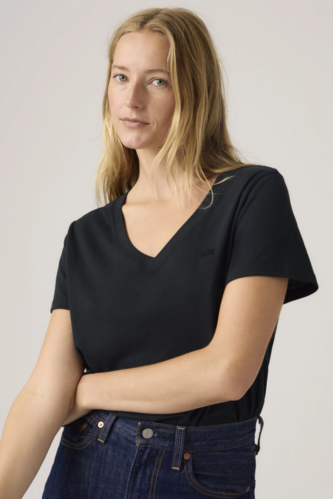Levi's T Shirt En Coton Col V Favorite - Femme - Vert / Deep Depths - XS
