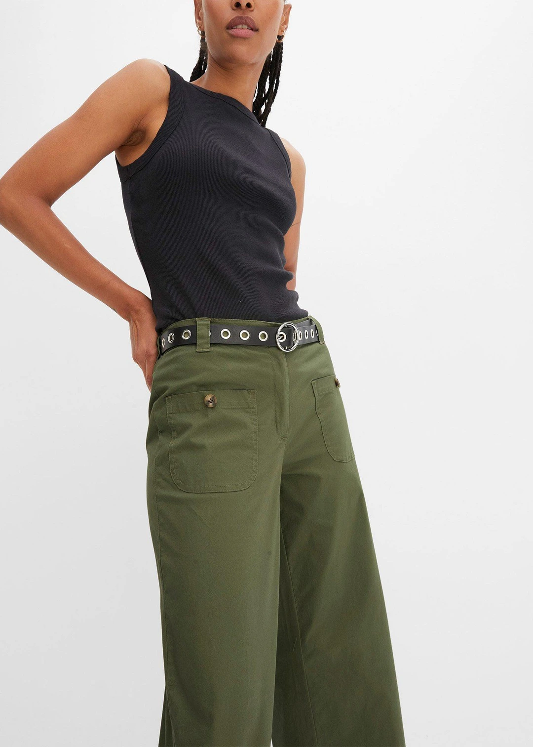 Jean large, taille haute et élastiquée - 3