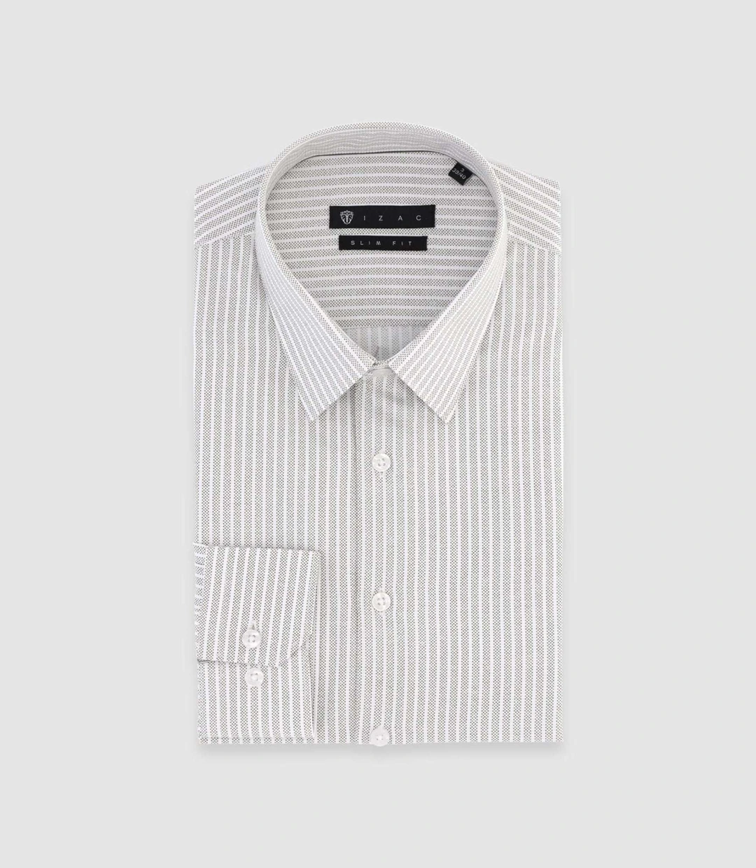IZAC - Chemise à rayures kaki PALY